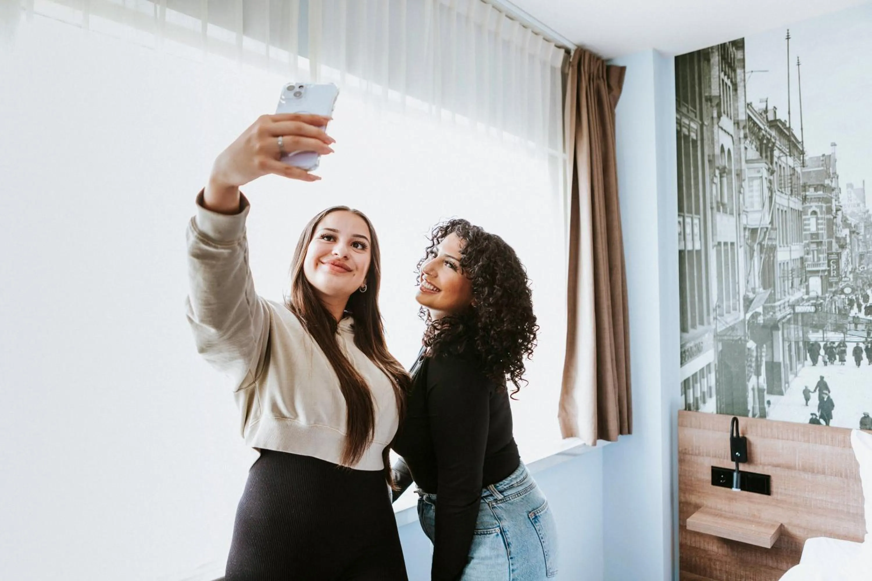 People in Rotterdam Teleport Hotel