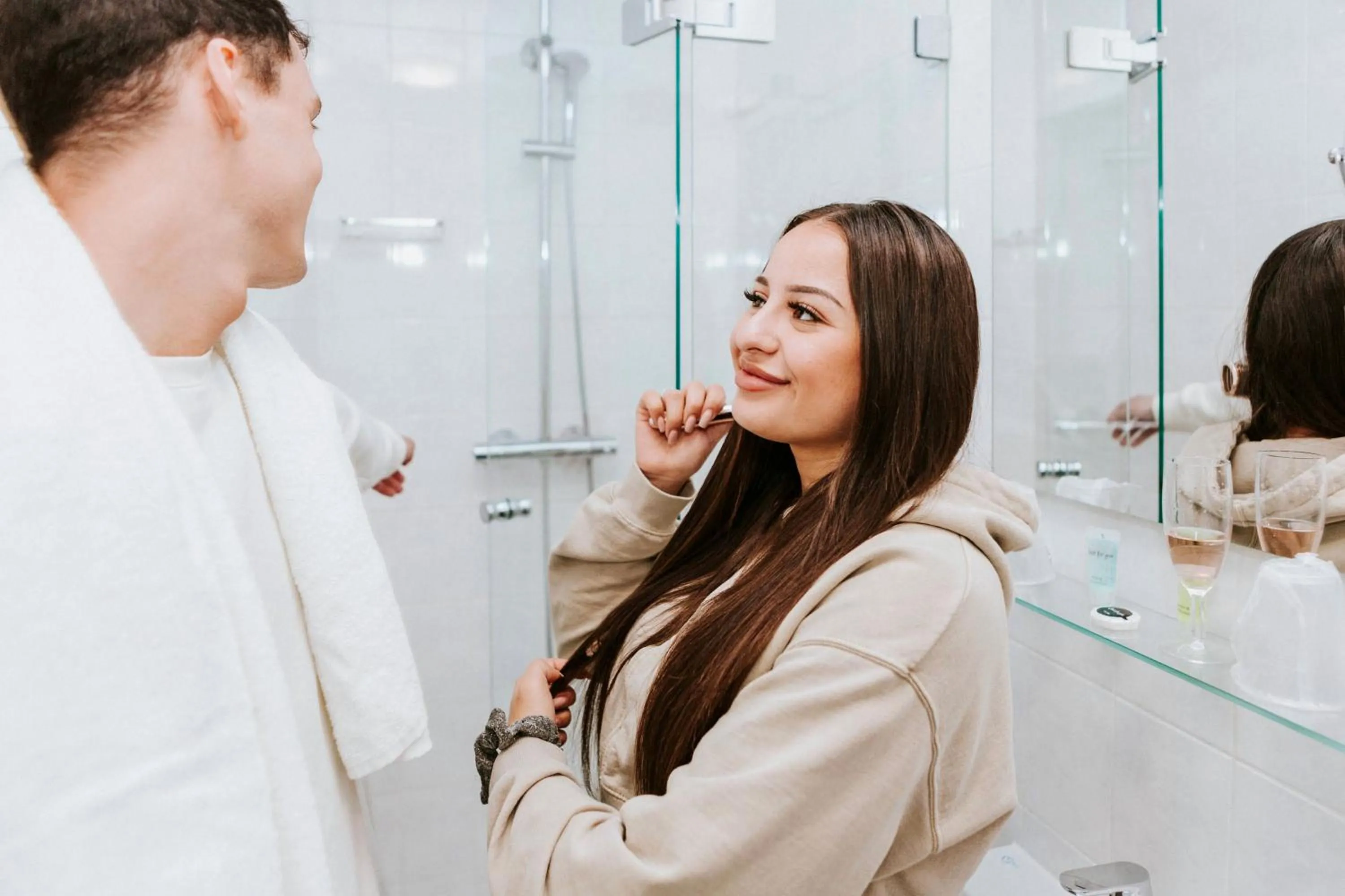 People in Rotterdam Teleport Hotel