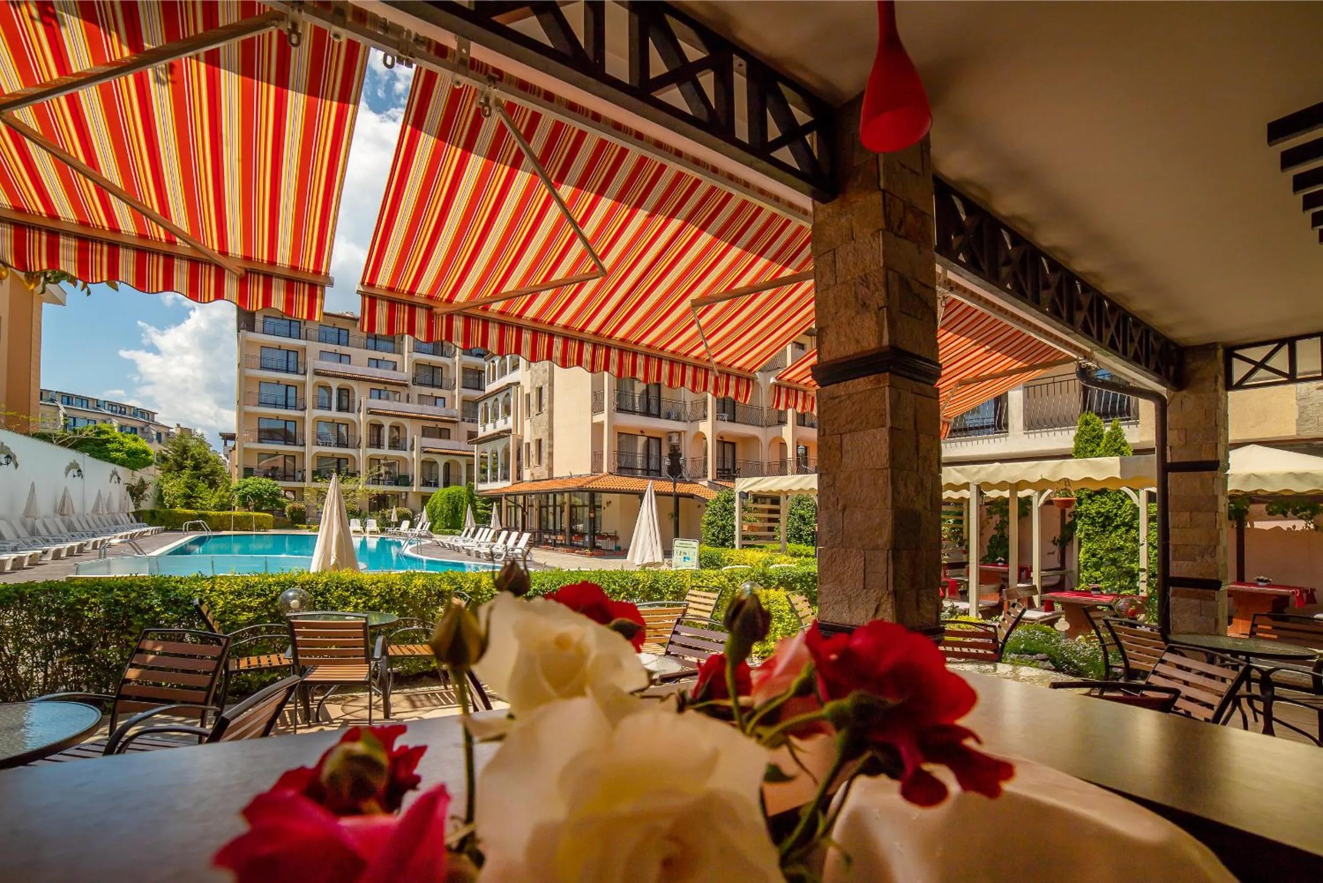 Patio in Apartment Tourist Complex Rose Village