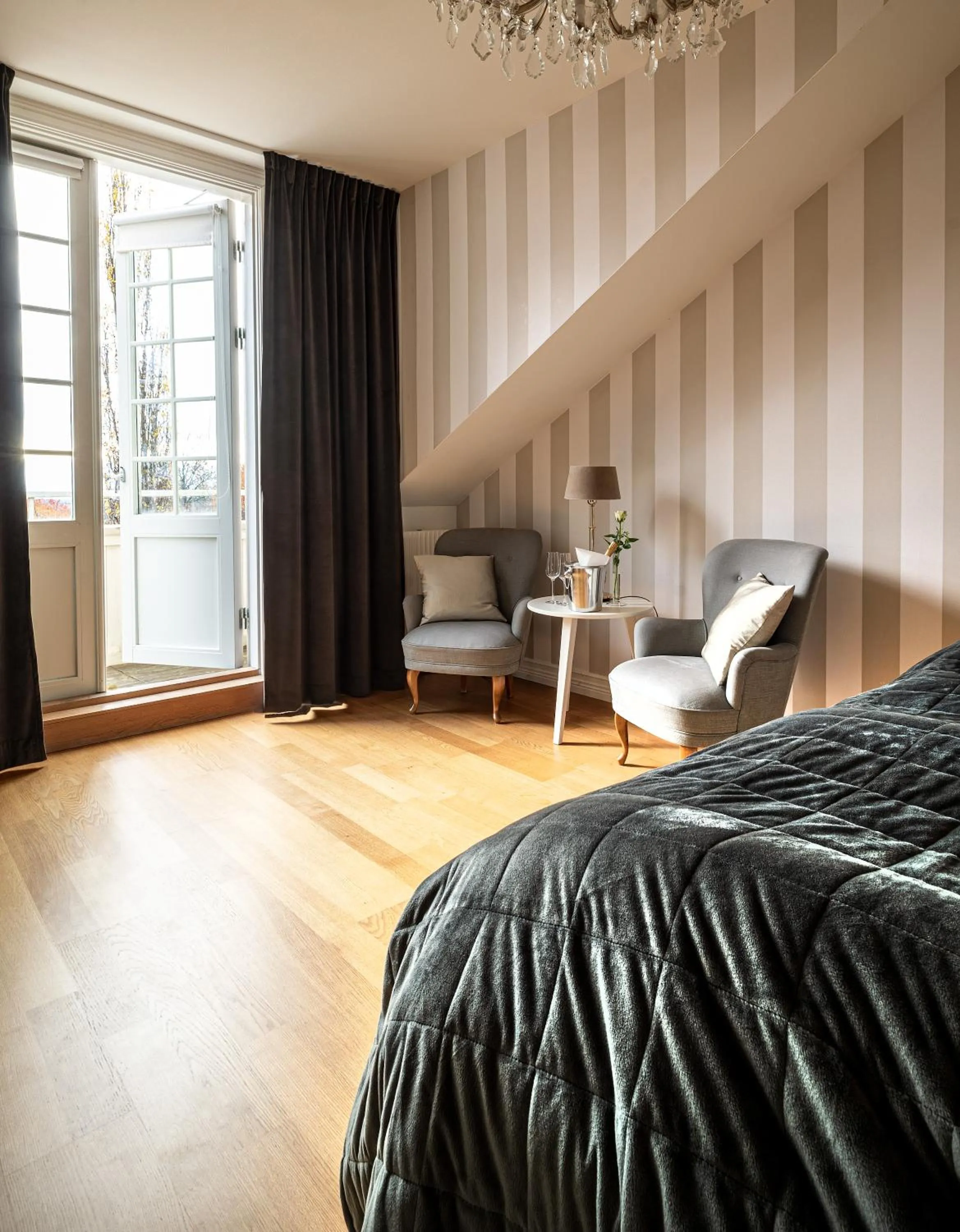 Balcony/Terrace, Bed in Mössebergs Kurort