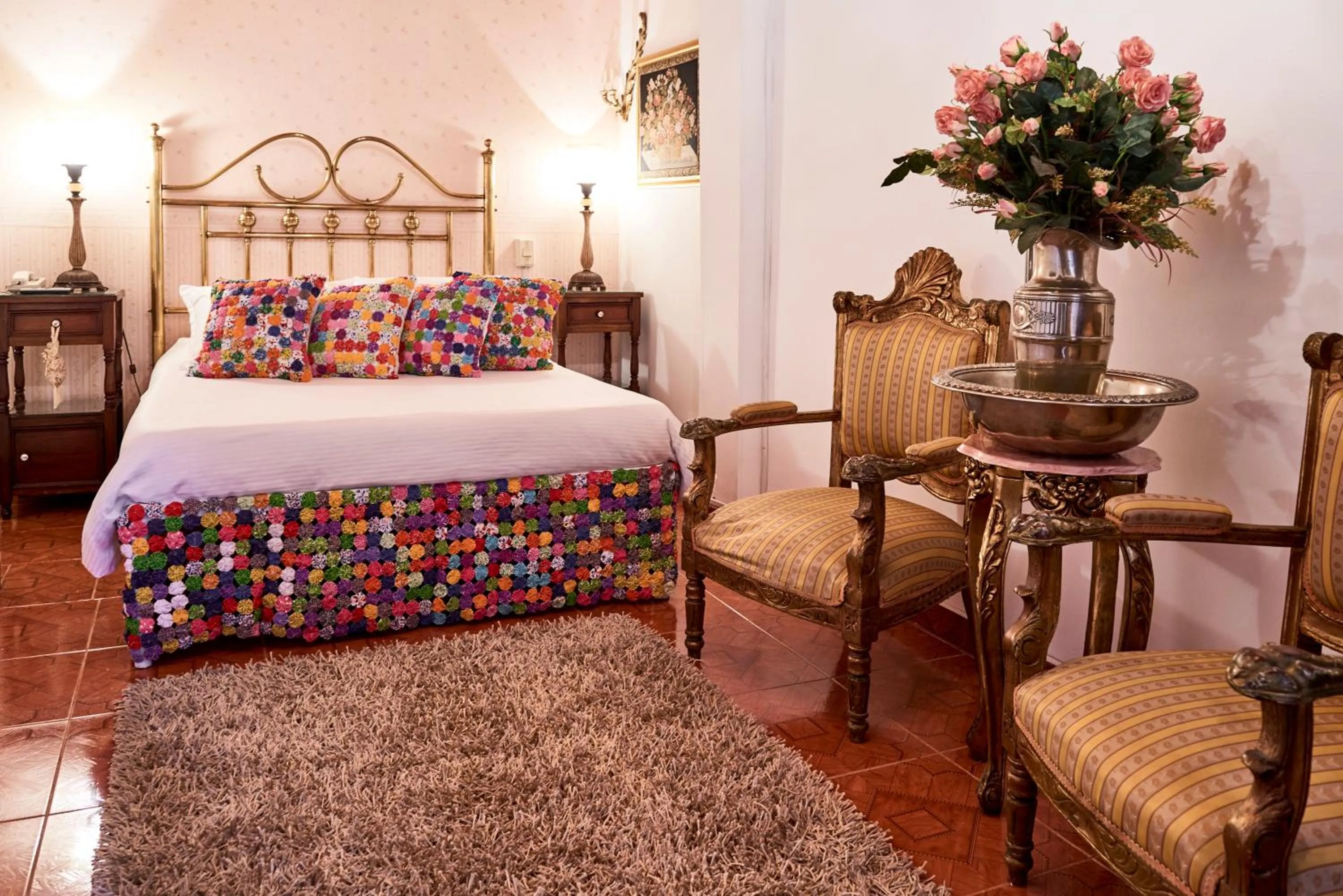 Bed in Finca Hotel Los Girasoles