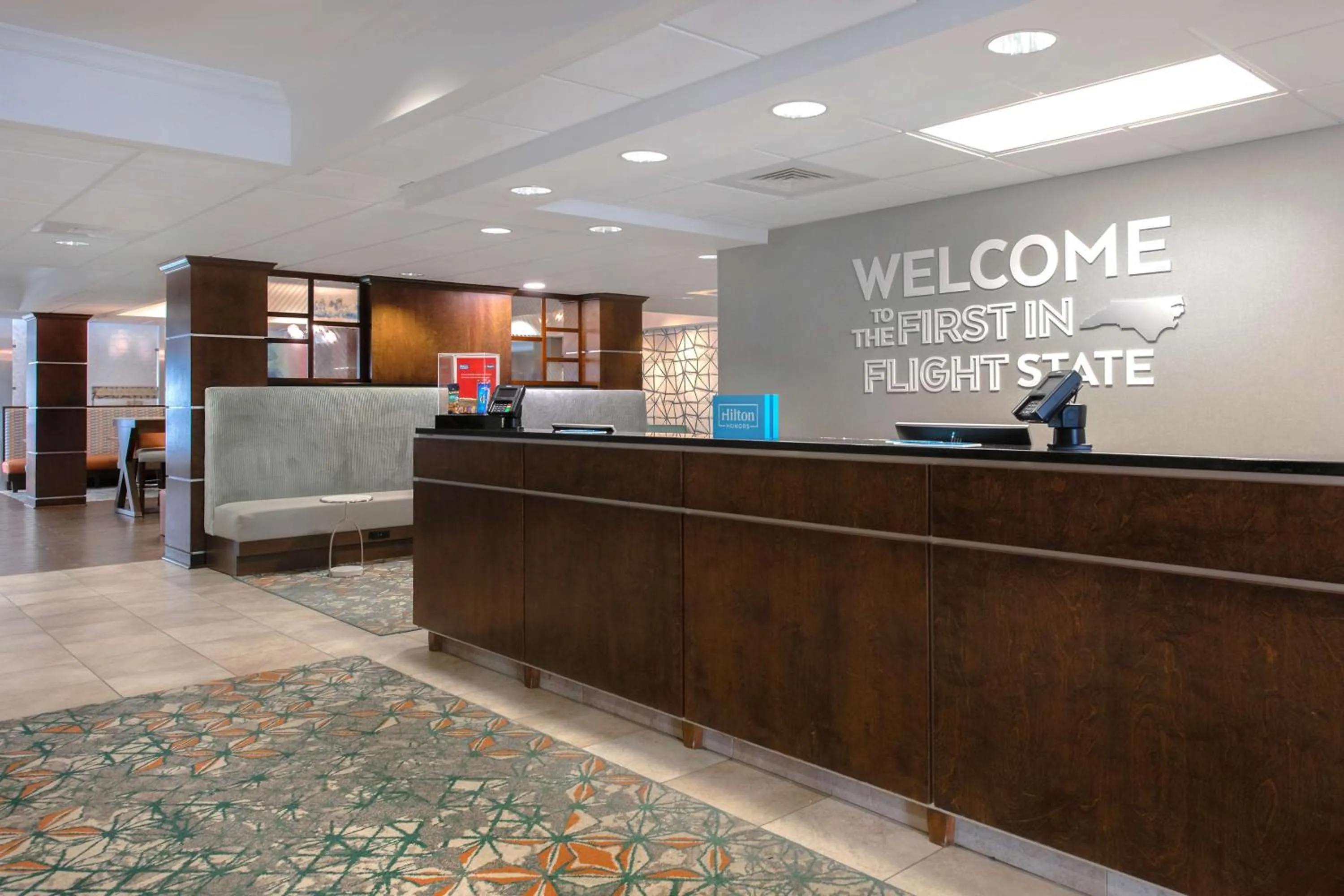 Lobby or reception in Hampton Inn Charlotte Monroe