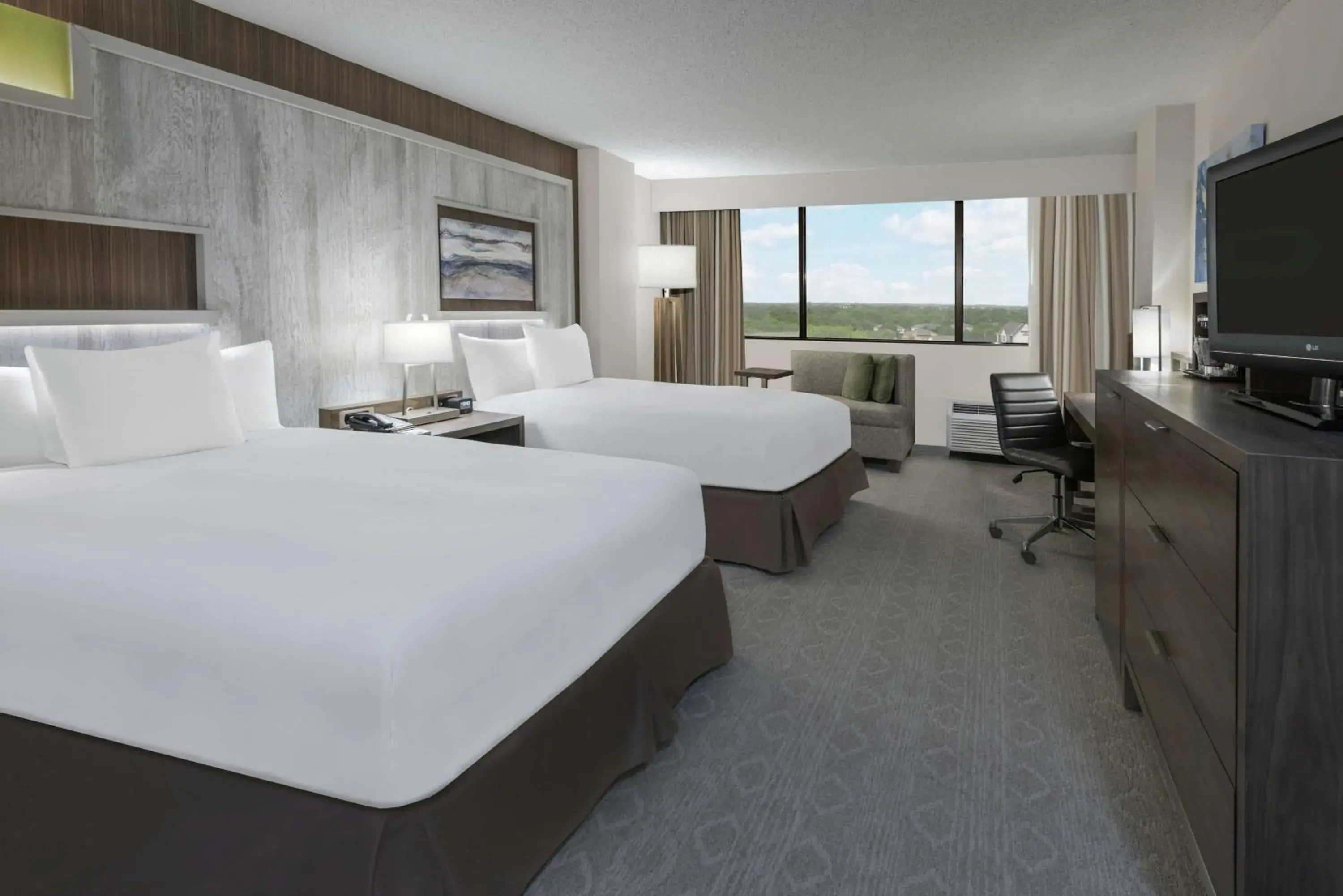 Premium Room with Two Double Beds and View in Hilton College Station & Conference Center Premium Room with Two Double Beds and View in Hilton College Station & Conference Center