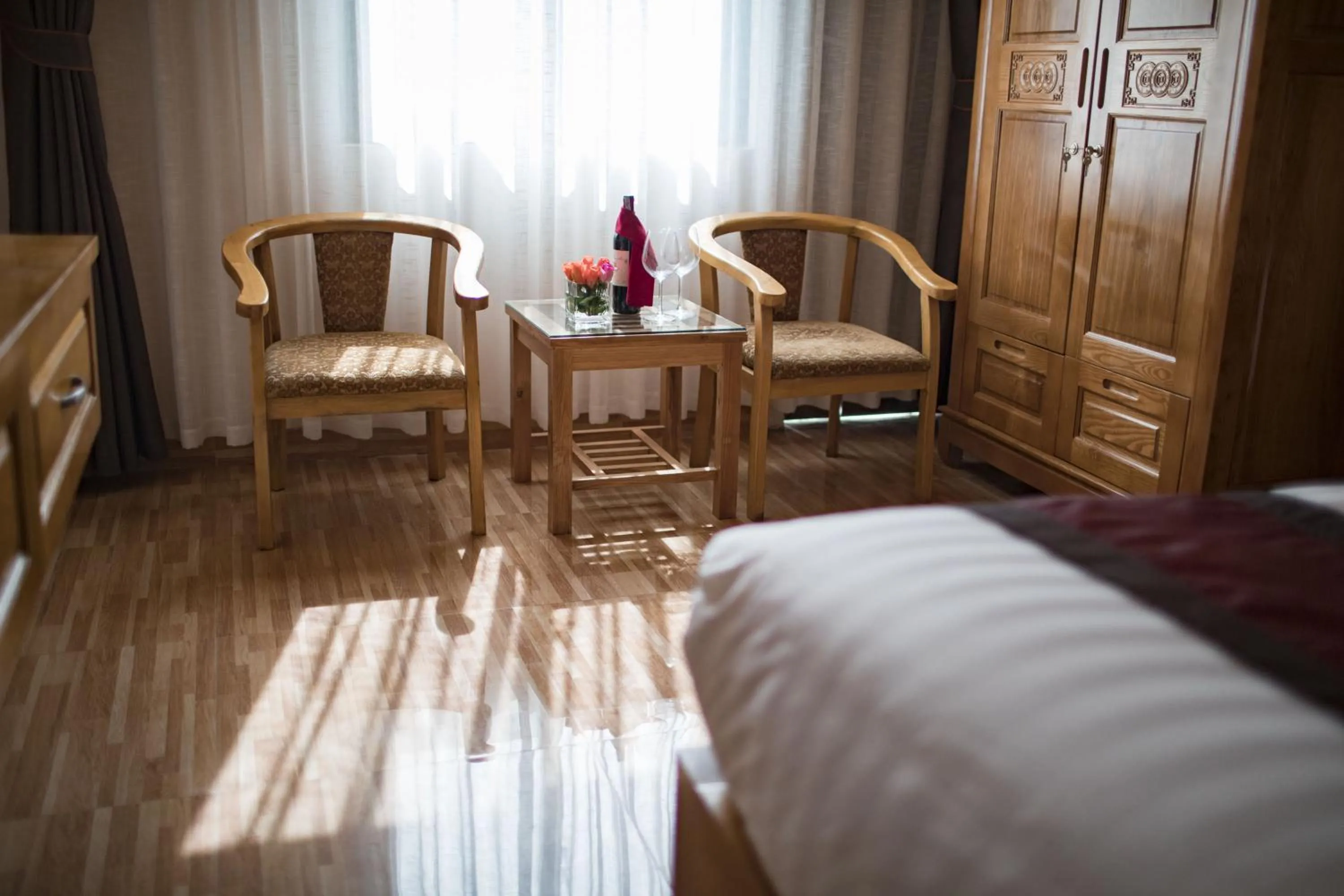 Bed in Golden Town Hotel