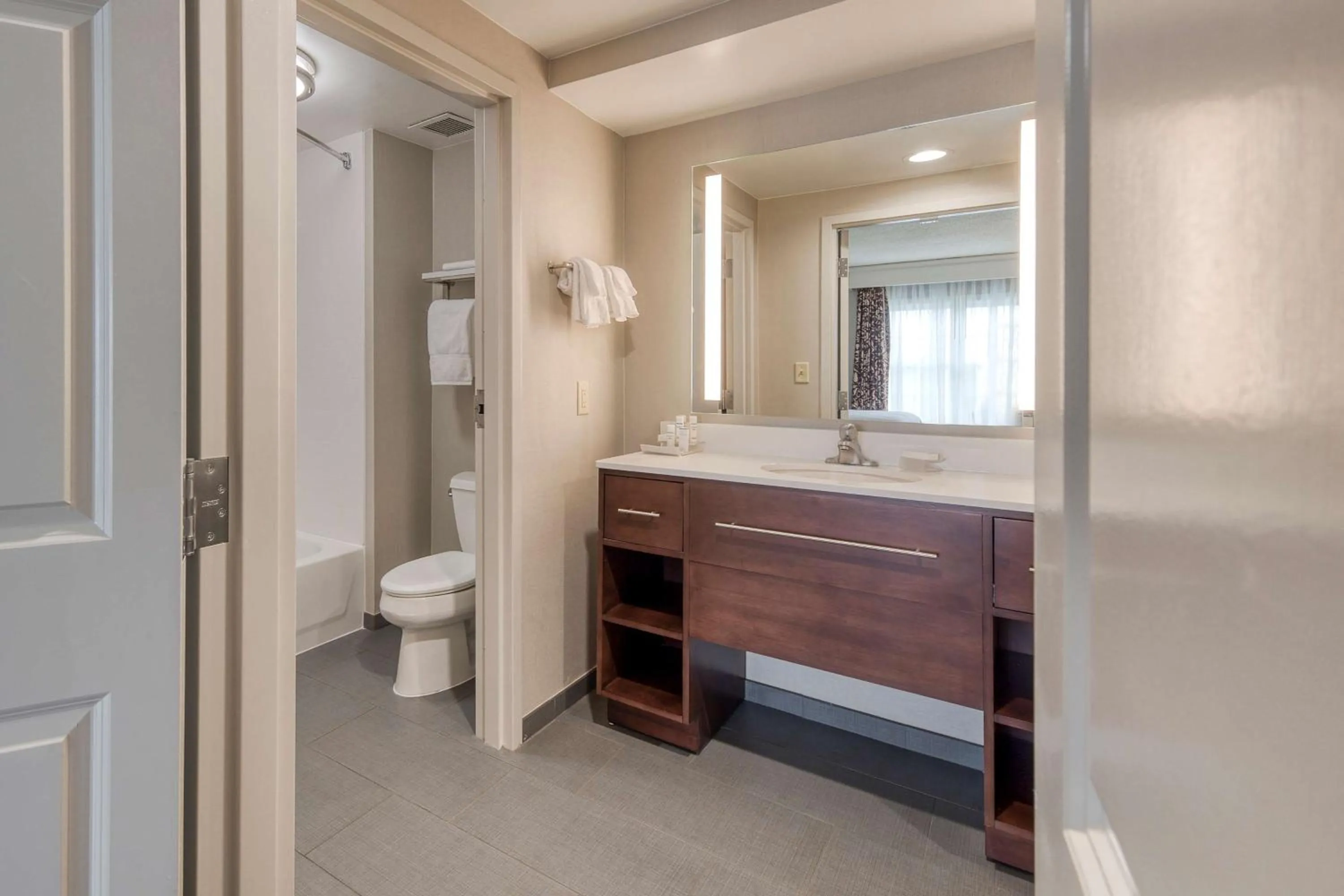 Bathroom in Homewood Suites by Hilton Olmsted Village