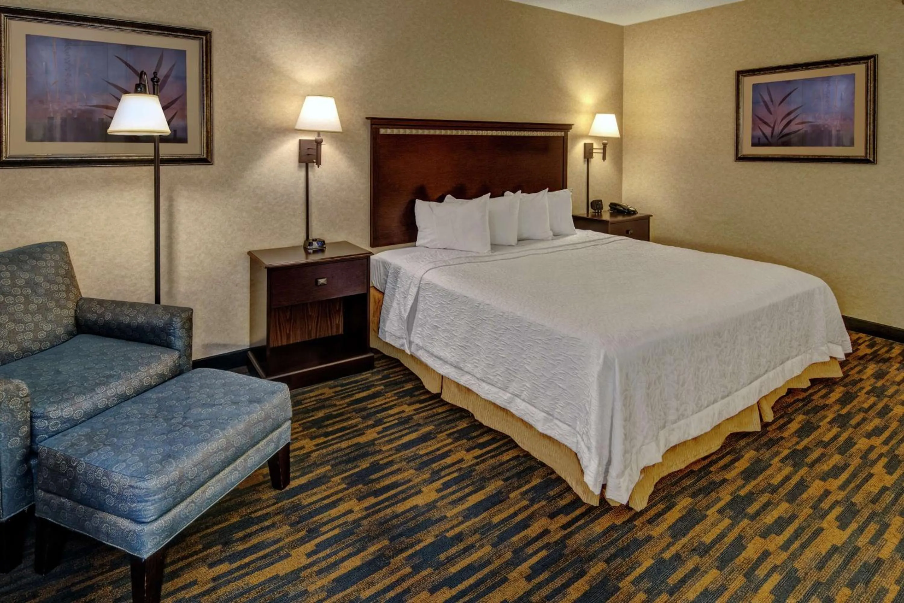 Living room, Bed in Hampton Inn Roanoke Rapids