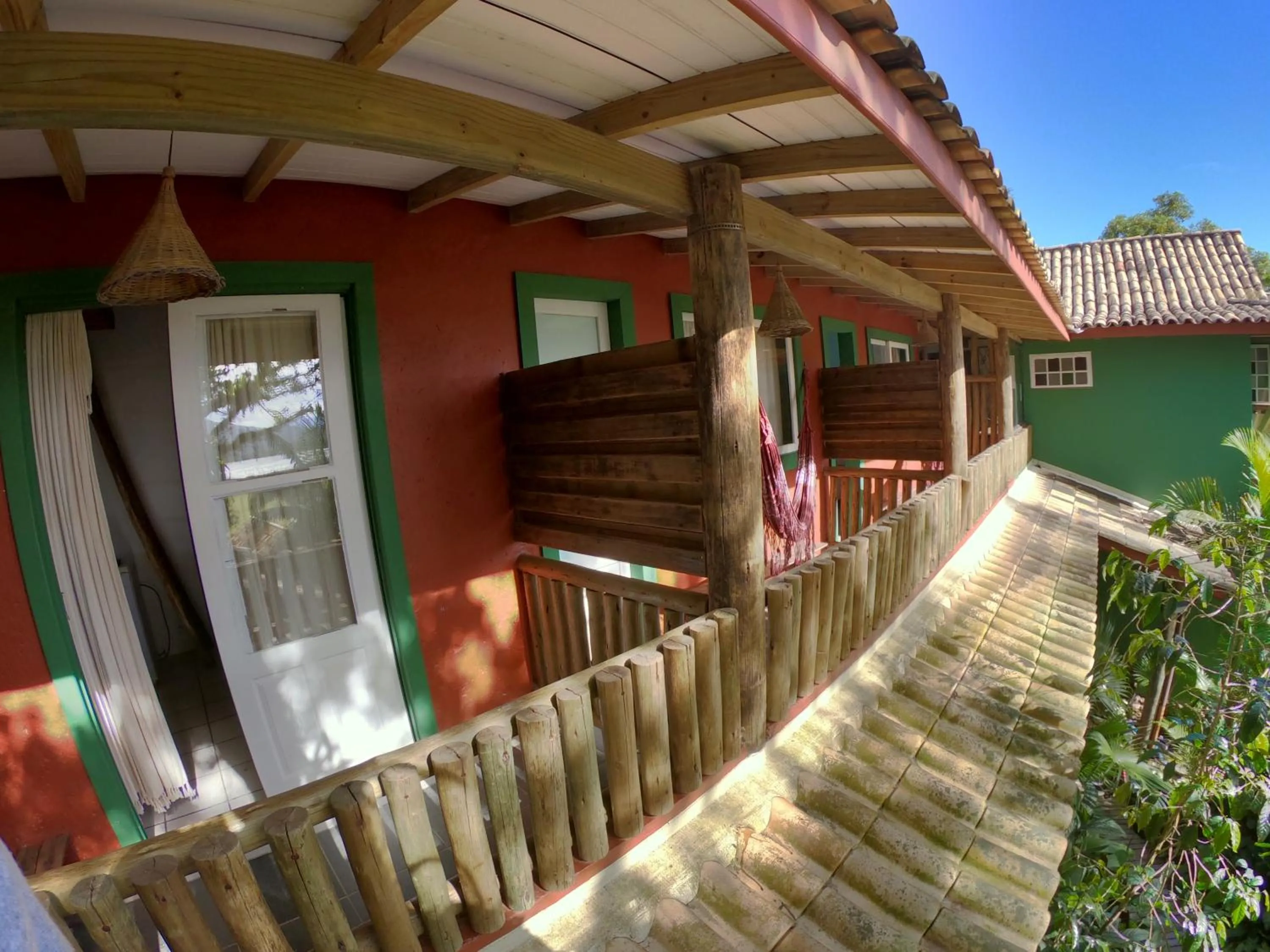 Balcony/Terrace in Pousada Canoa Azul na Praia da Ferrugem