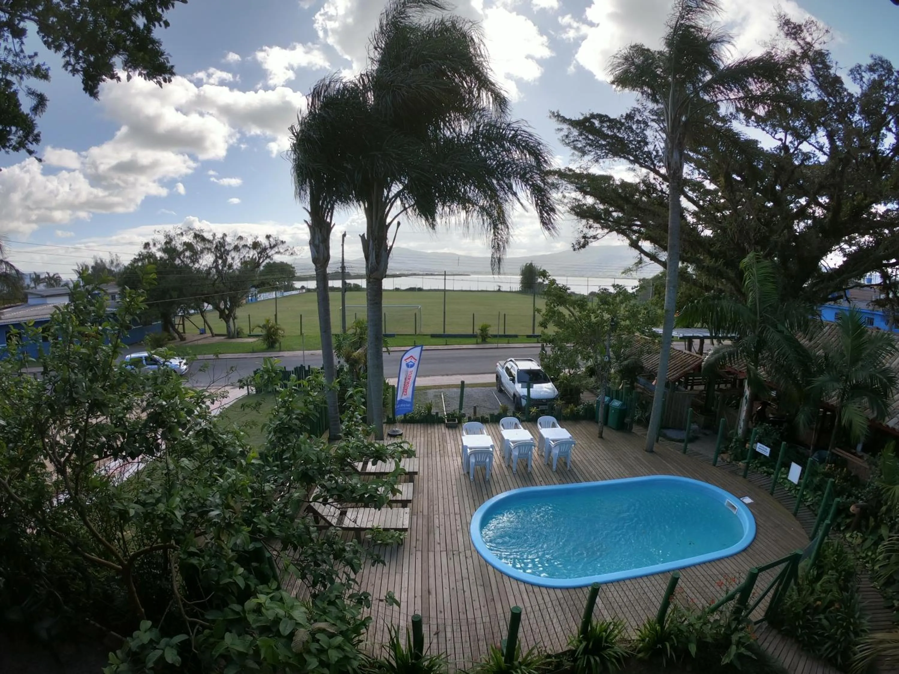 Garden view in Pousada Canoa Azul na Praia da Ferrugem