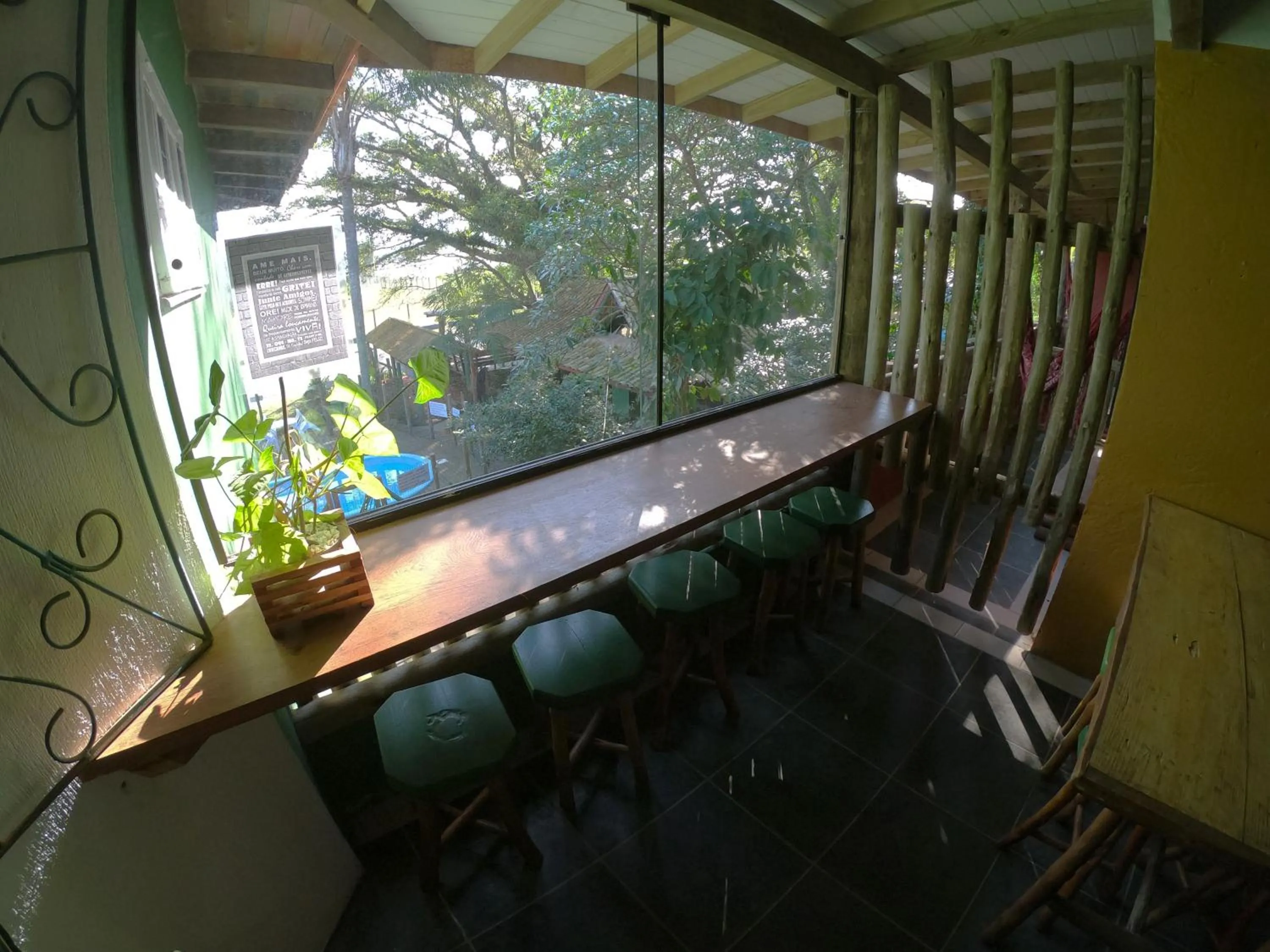 Balcony/Terrace in Pousada Canoa Azul na Praia da Ferrugem