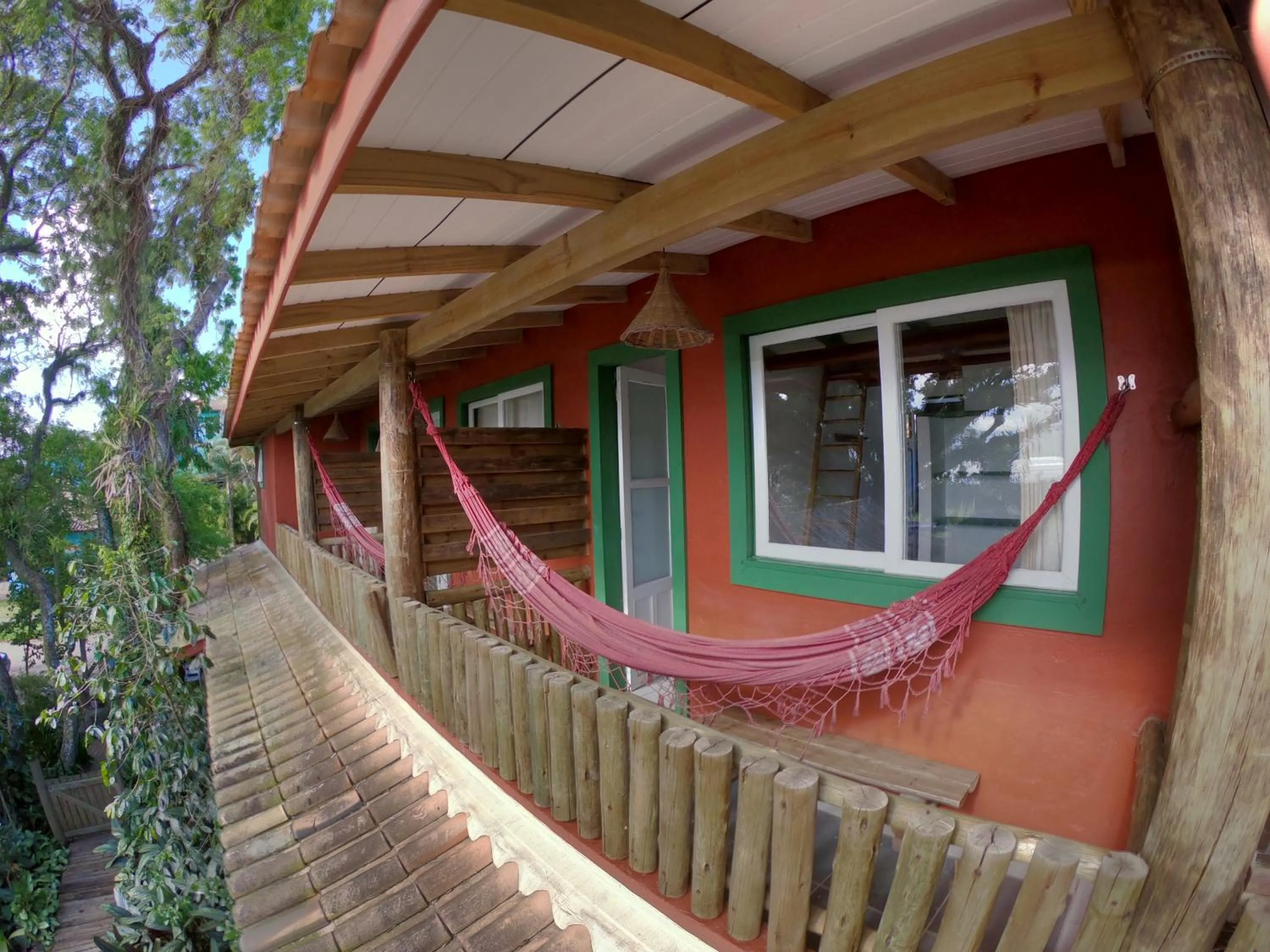 Balcony/Terrace in Pousada Canoa Azul na Praia da Ferrugem