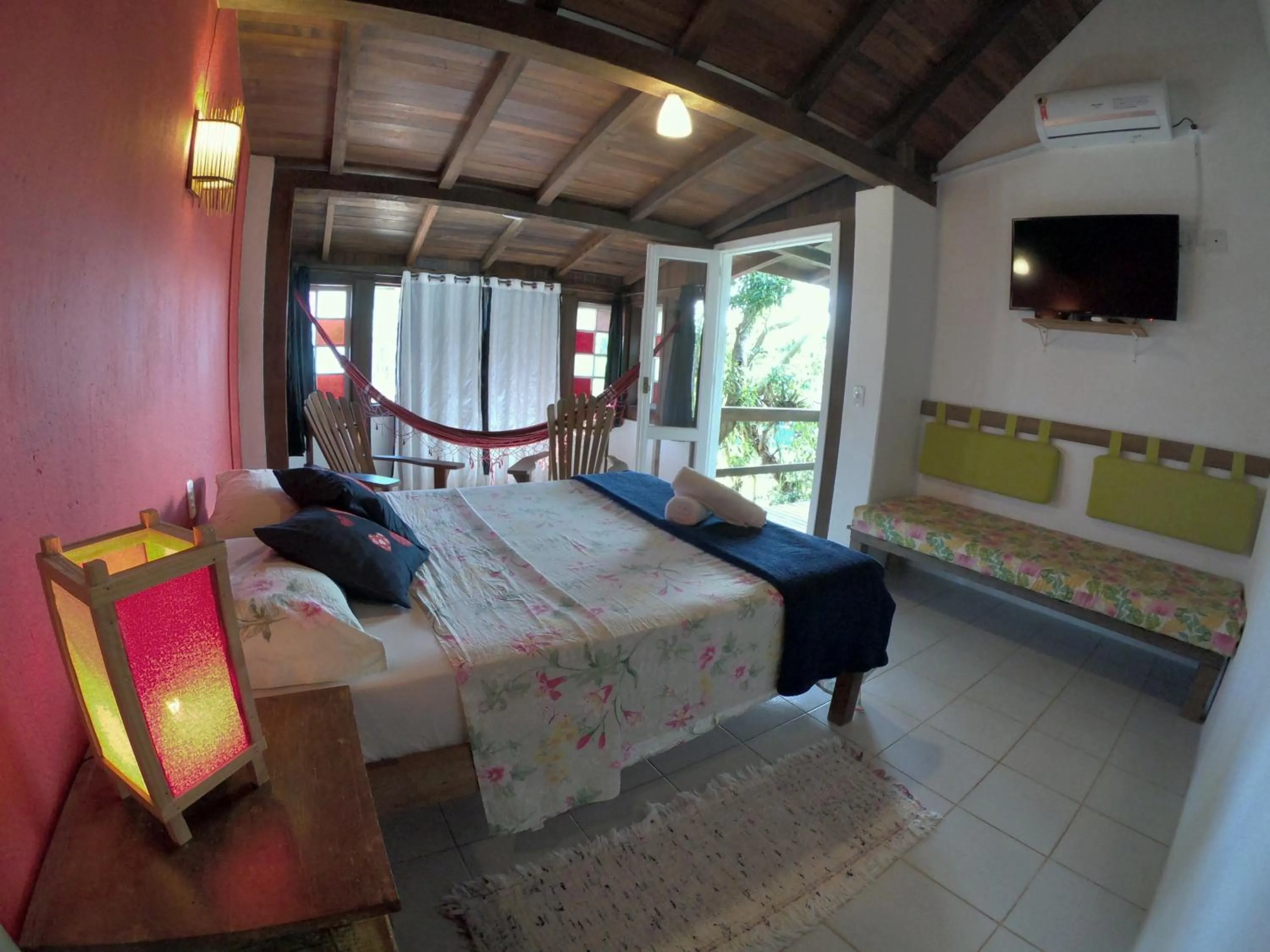 Bedroom, Bed in Pousada Canoa Azul na Praia da Ferrugem
