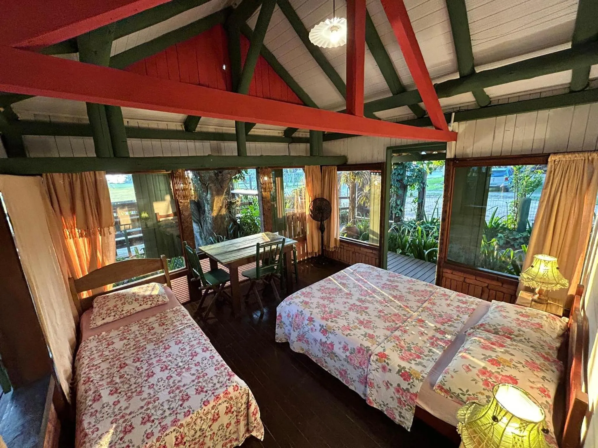 Bed in Pousada Canoa Azul na Praia da Ferrugem