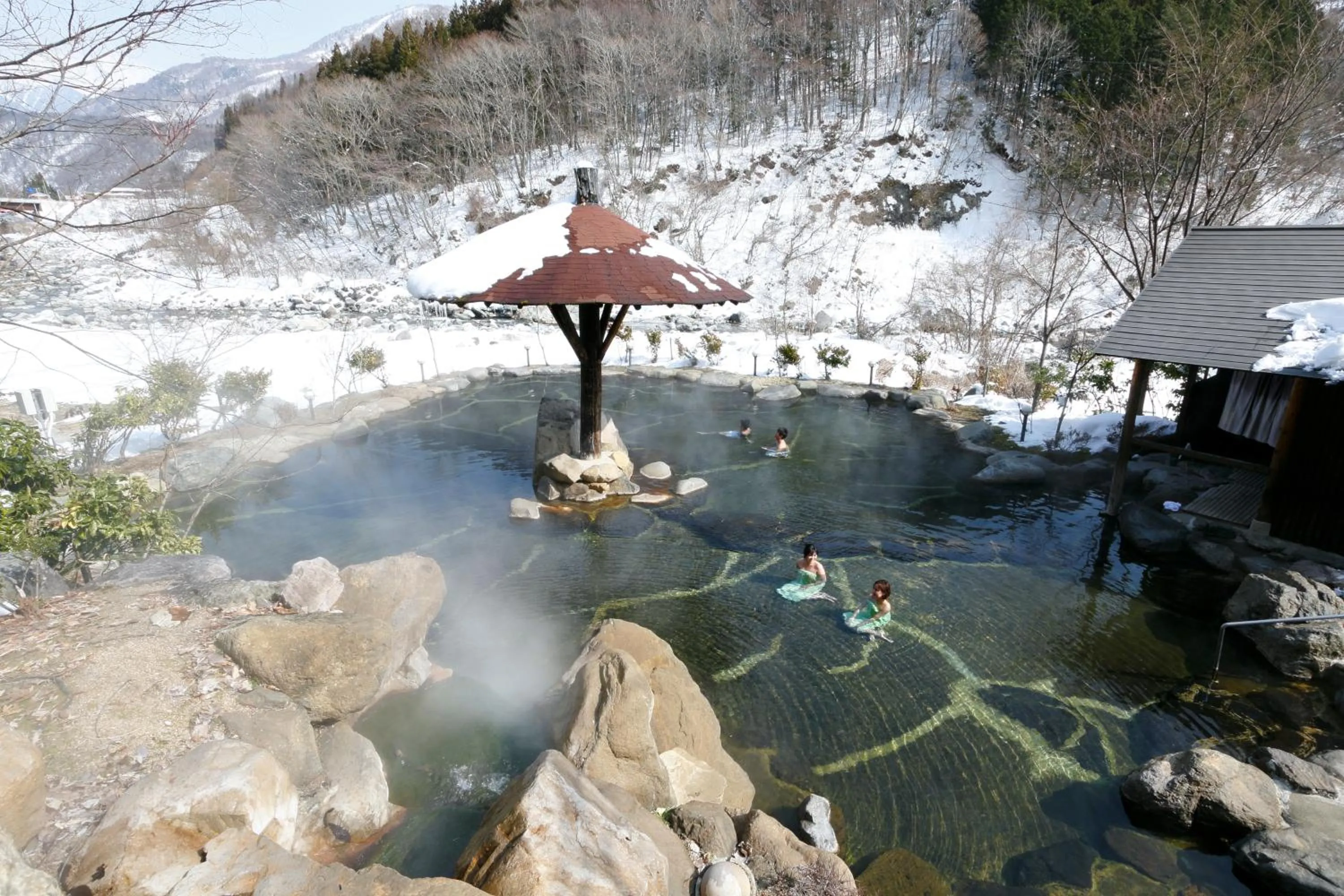 Hot Spring Bath in Hodakaso Yamano Hotel