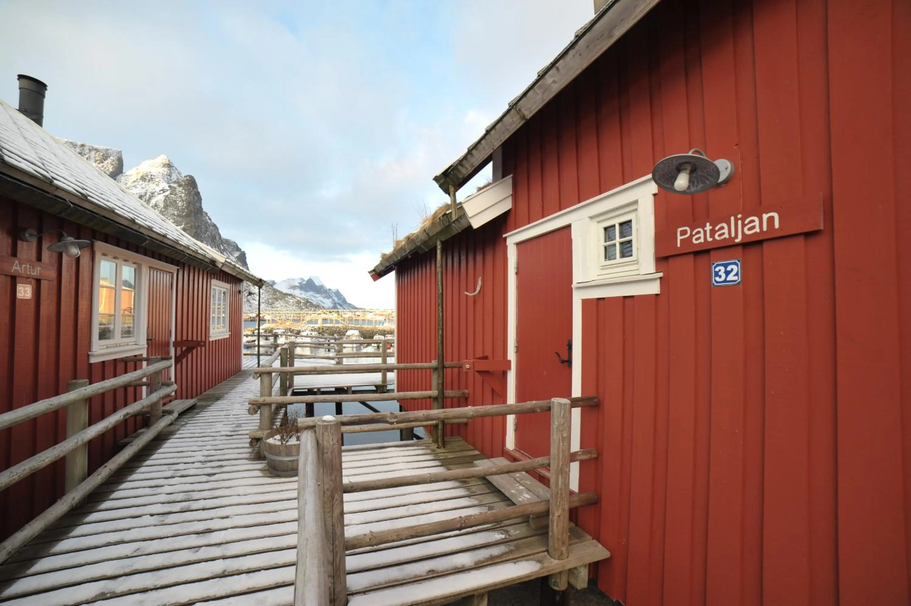 Facade/entrance in Reine Rorbuer - by Classic Norway Hotels