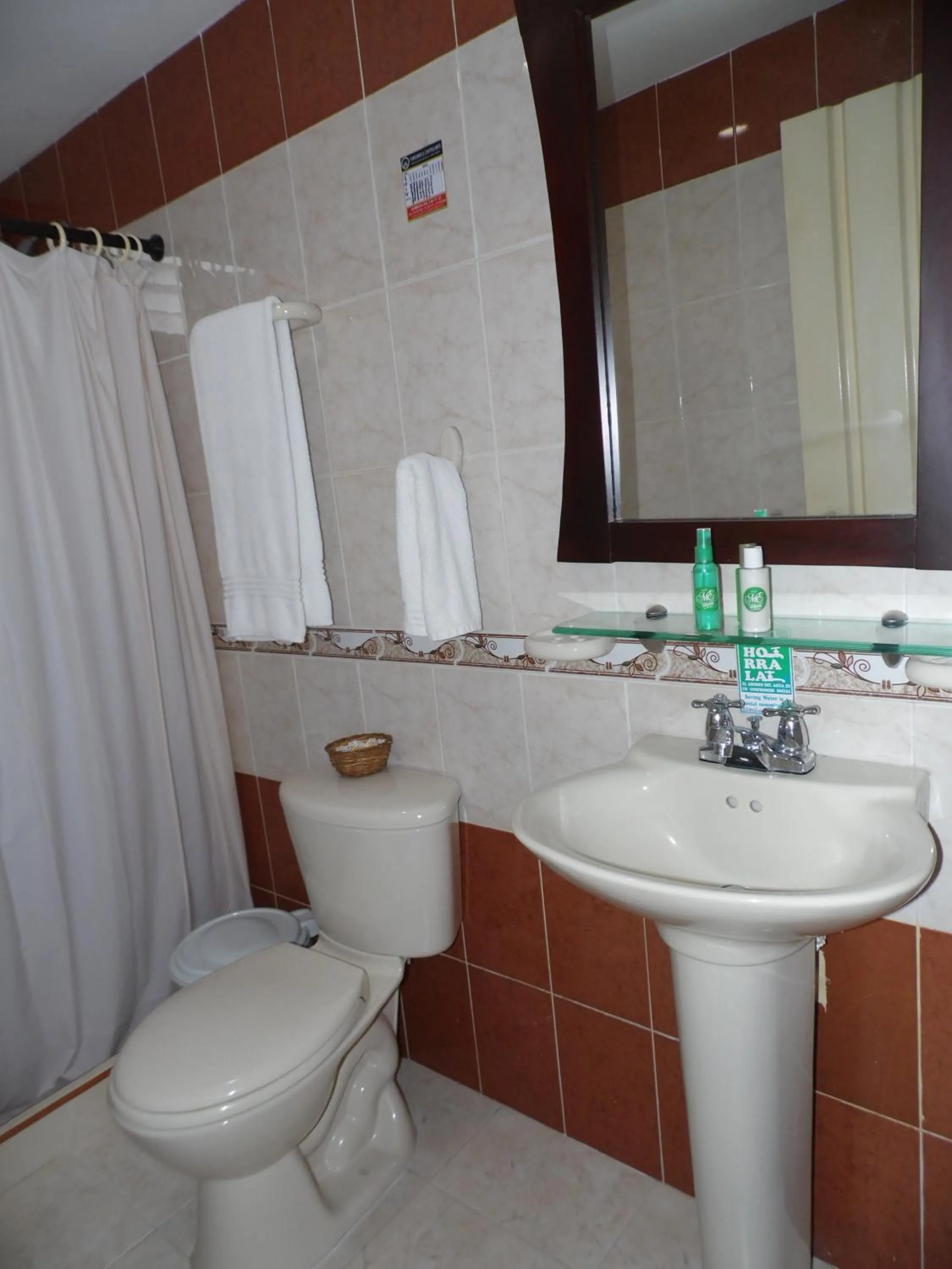 Shower in Hotel La Terraza