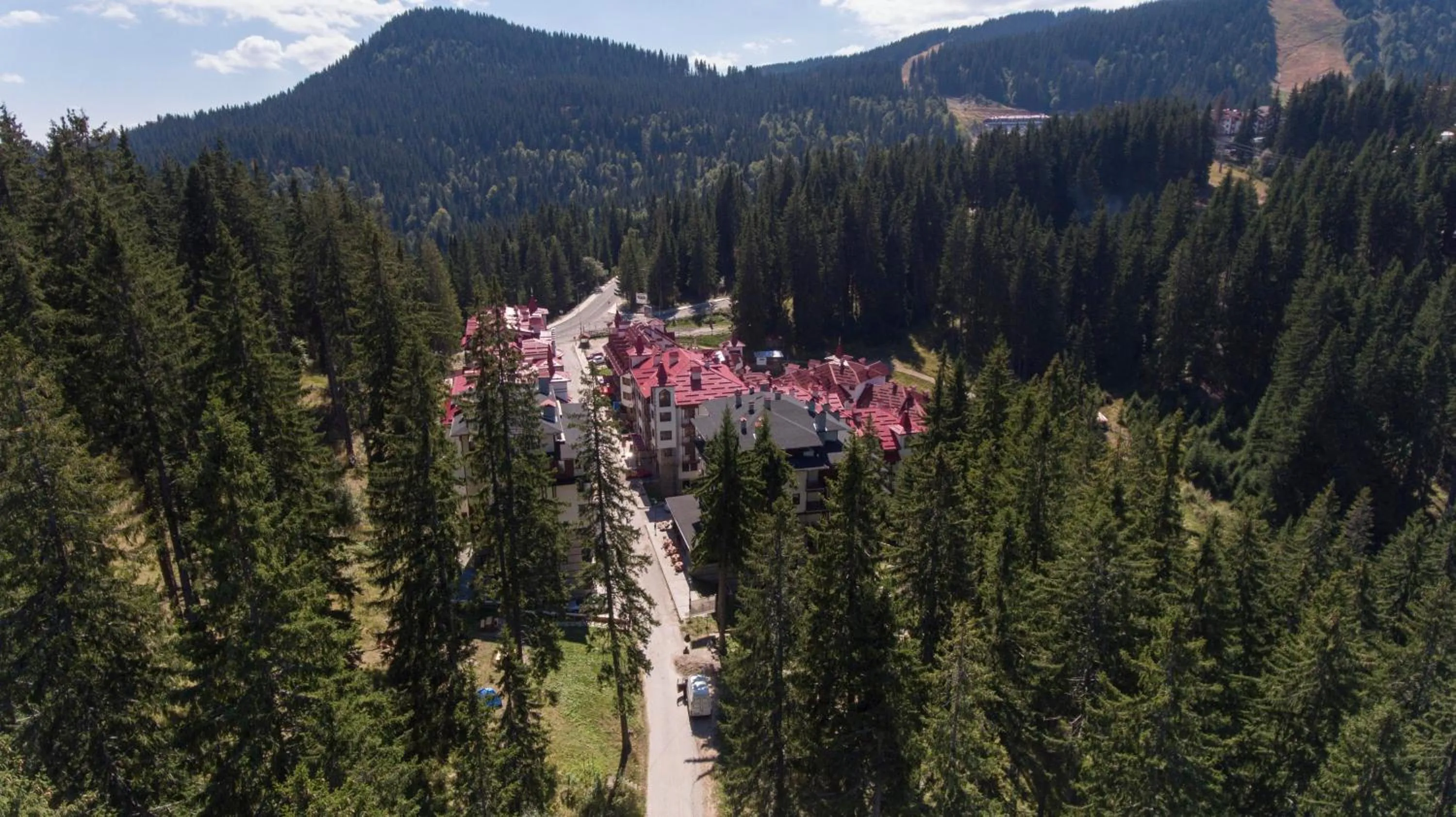 Bird's eye view in Green Life Family Apartments Pamporovo