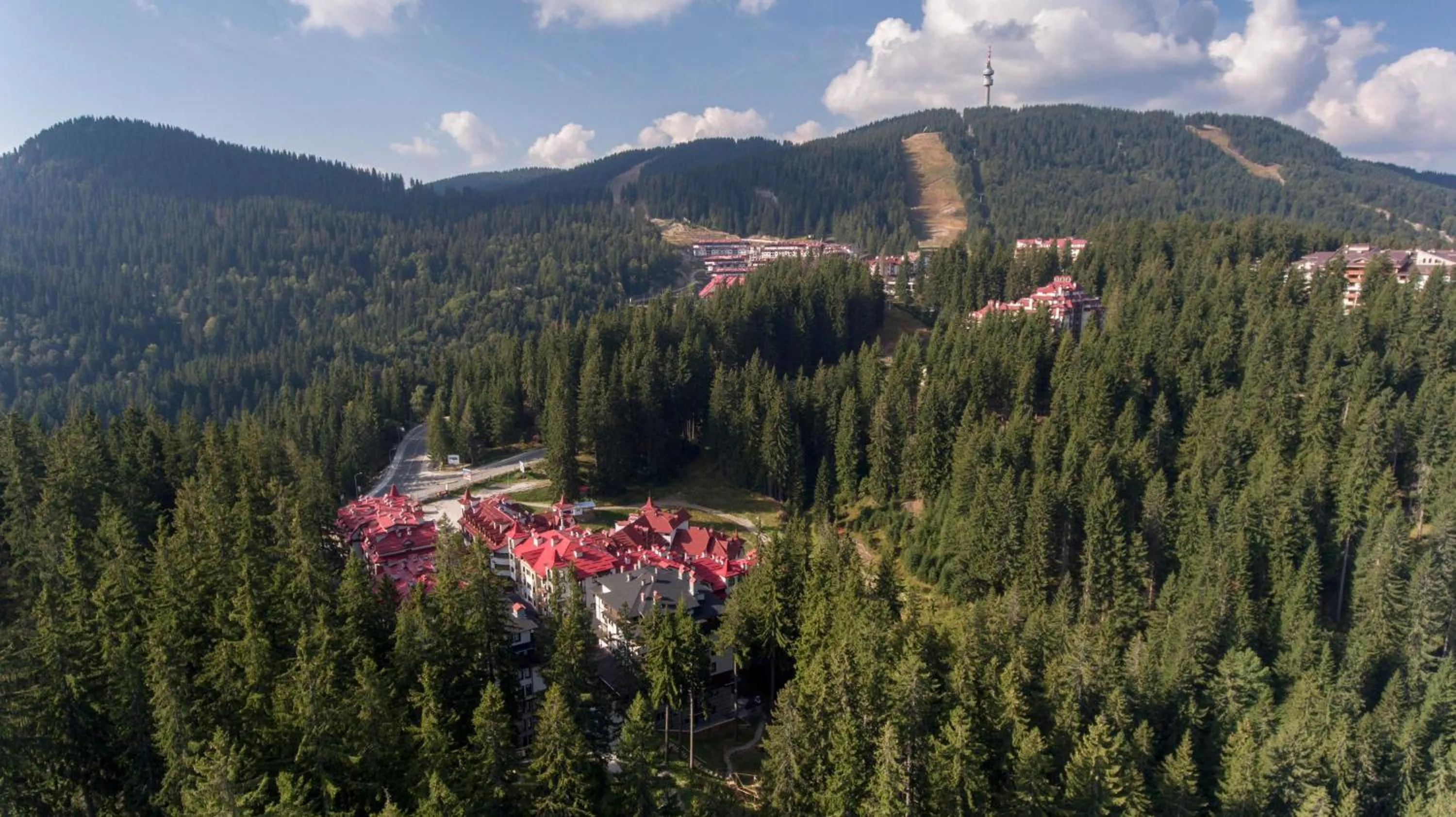Bird's eye view in Green Life Family Apartments Pamporovo