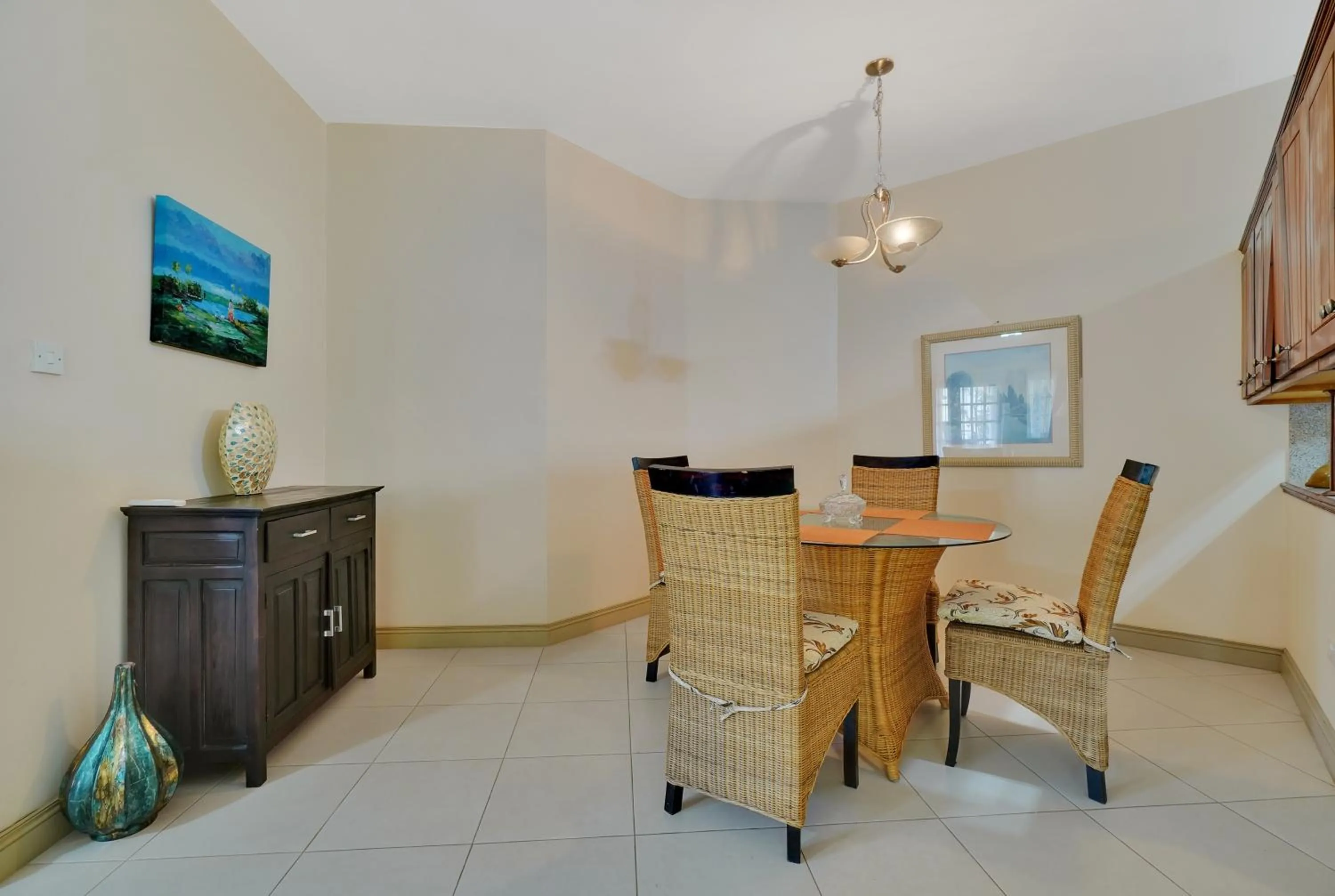 Seating area in Mandela Court Suites Grenada