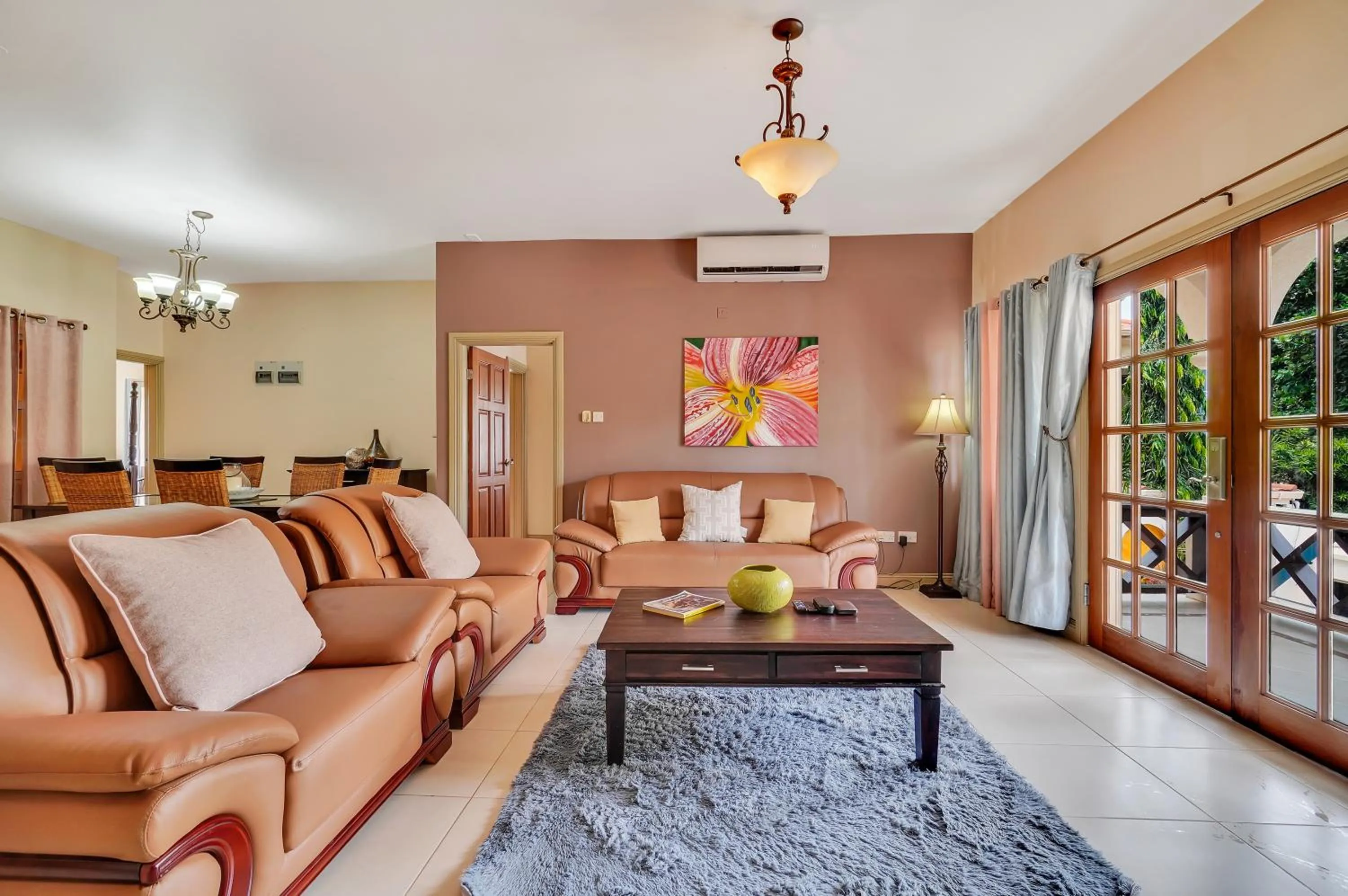 Living room in Mandela Court Suites Grenada