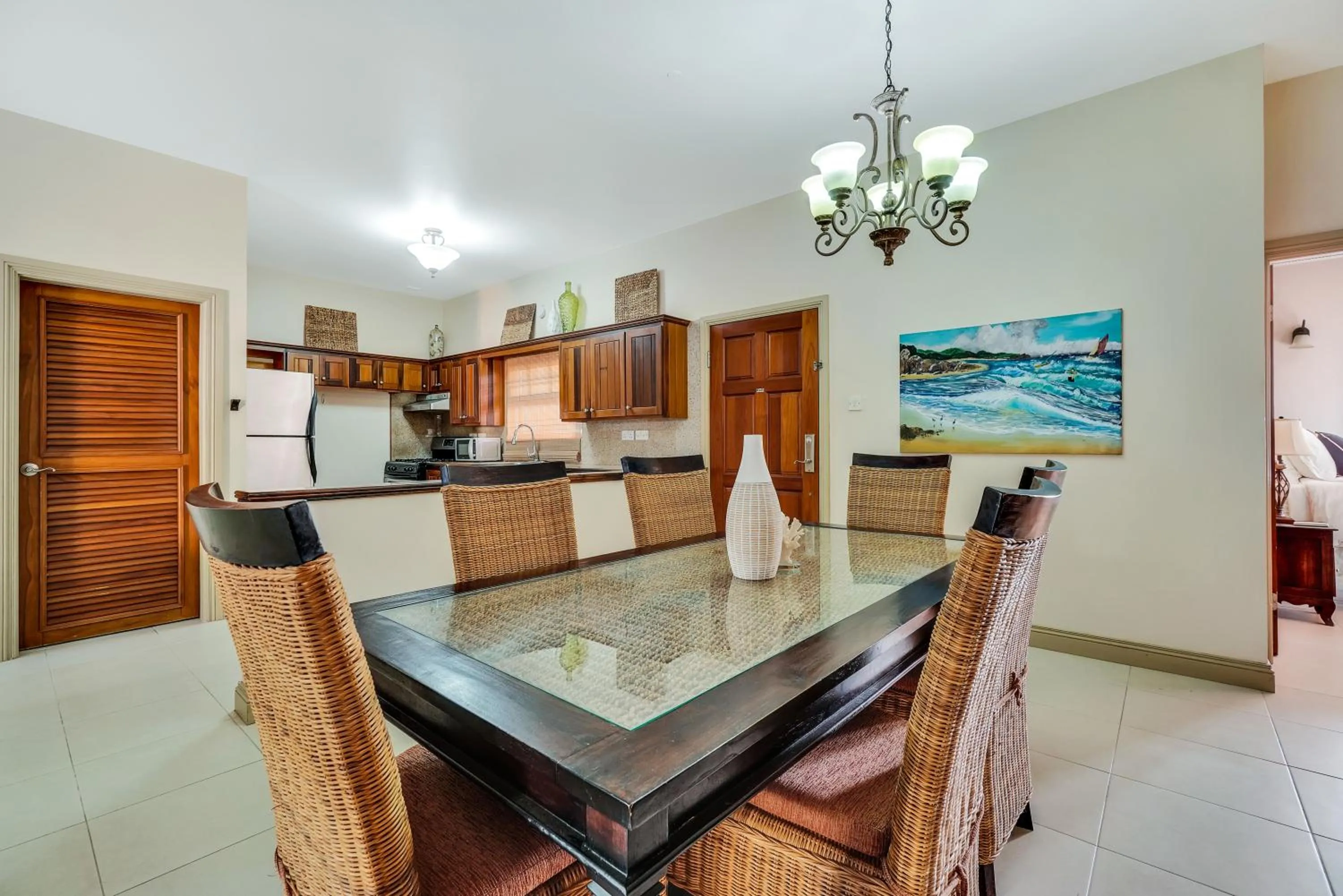 Kitchen or kitchenette in Mandela Court Suites Grenada
