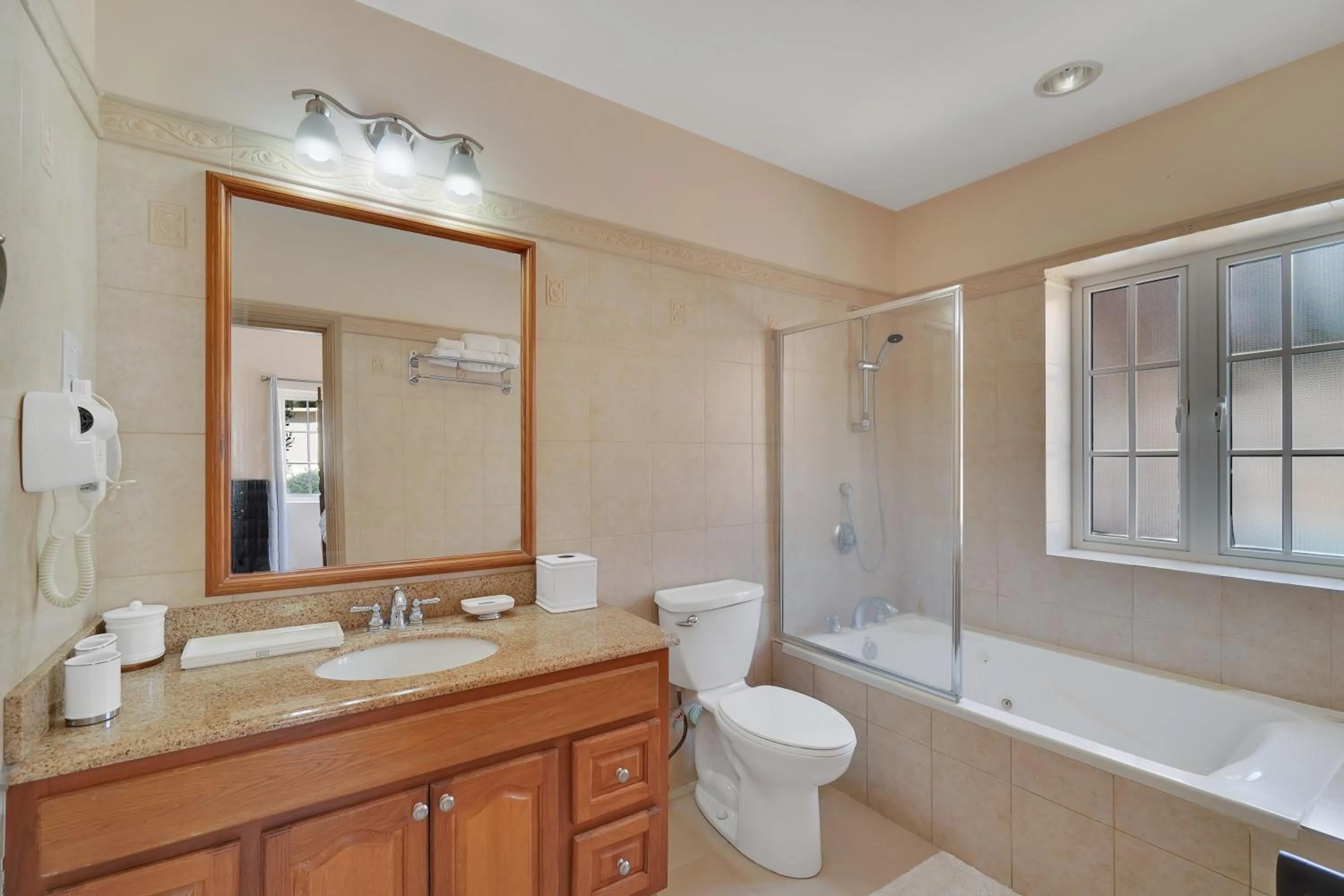 Shower in Mandela Court Suites Grenada