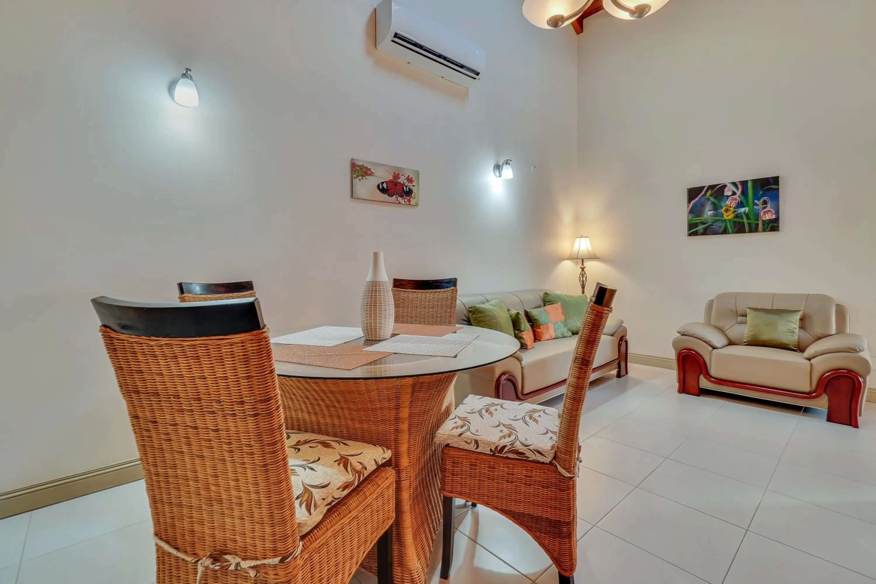 Living room in Mandela Court Suites Grenada