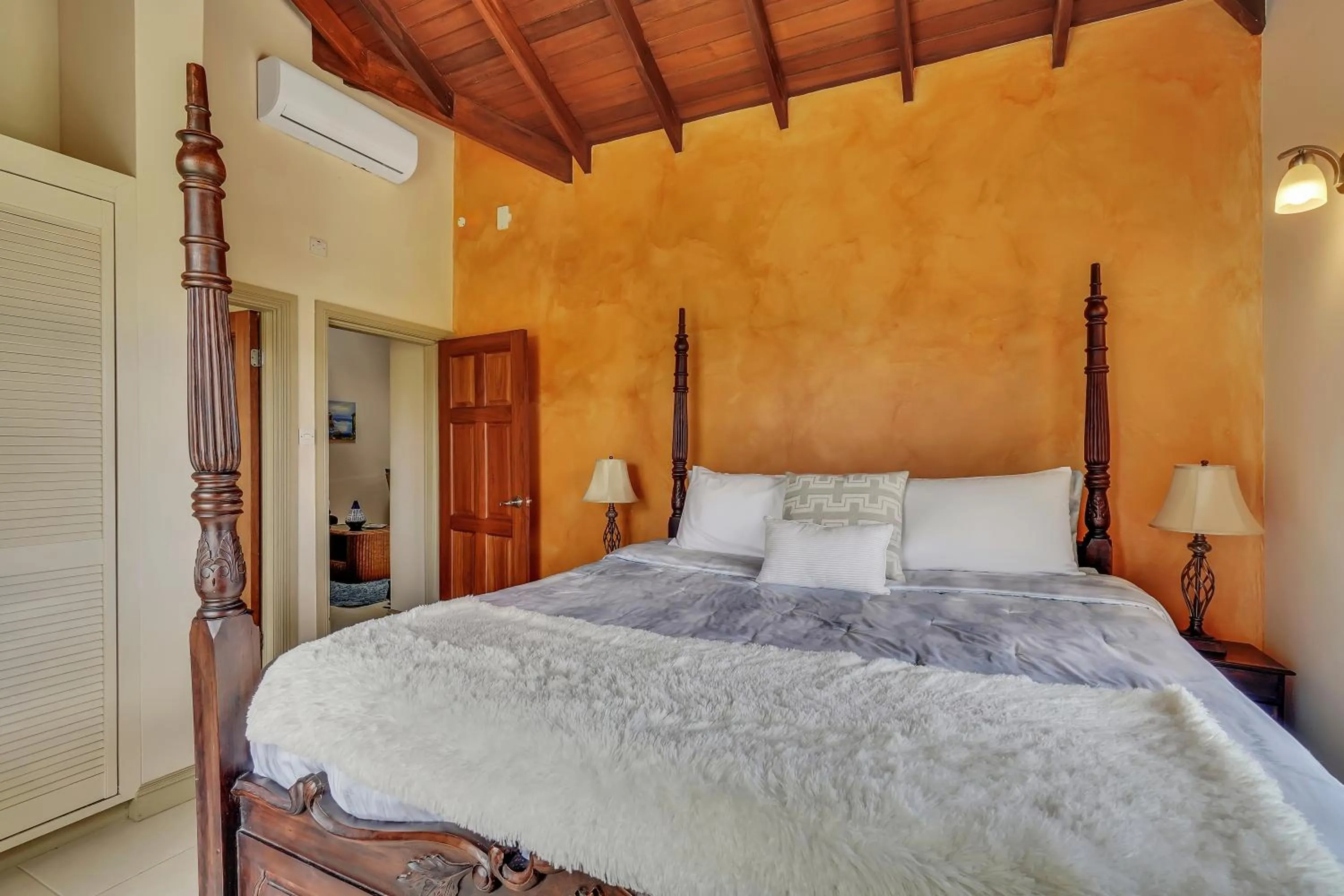 Bed in Mandela Court Suites Grenada