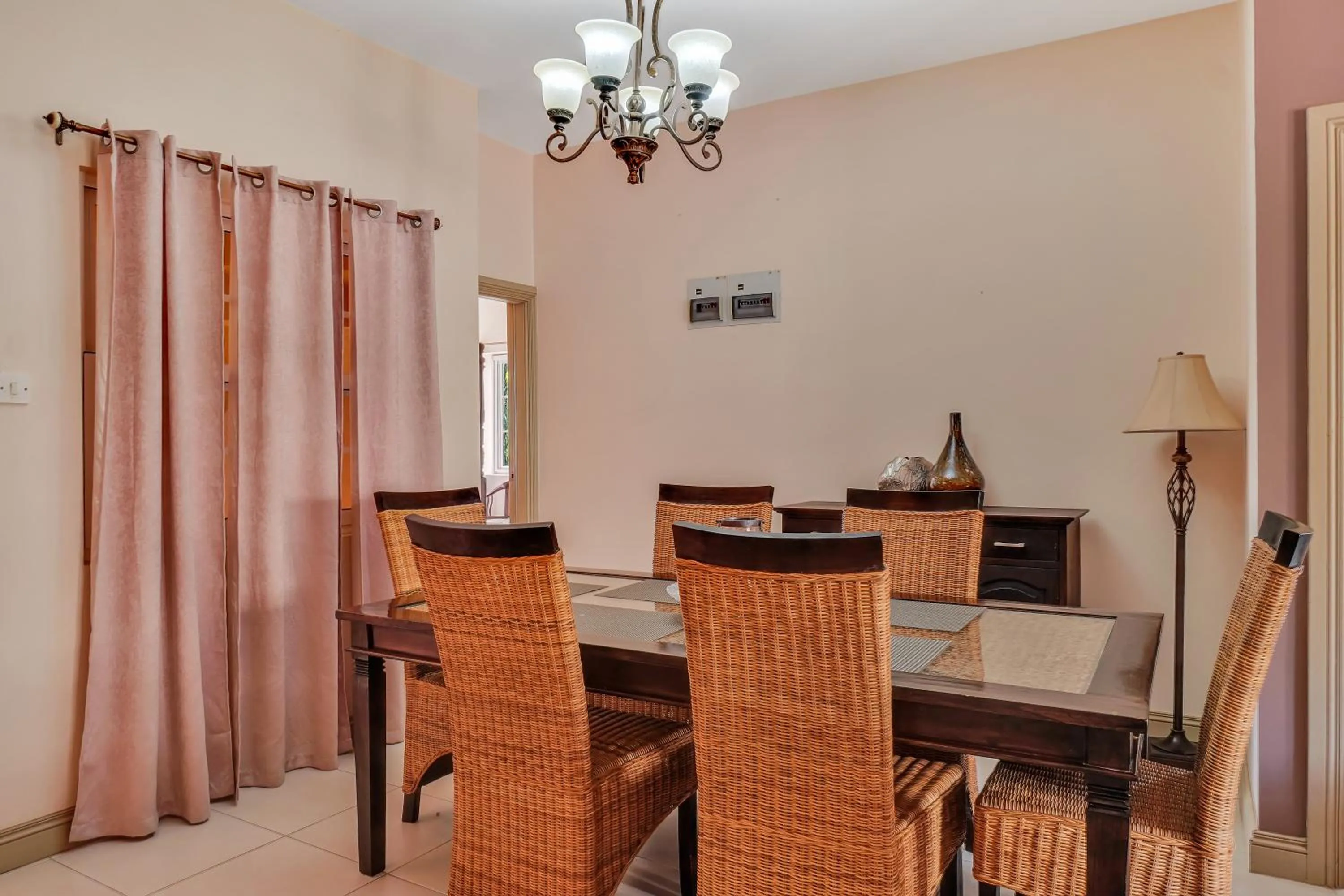 Seating area in Mandela Court Suites Grenada
