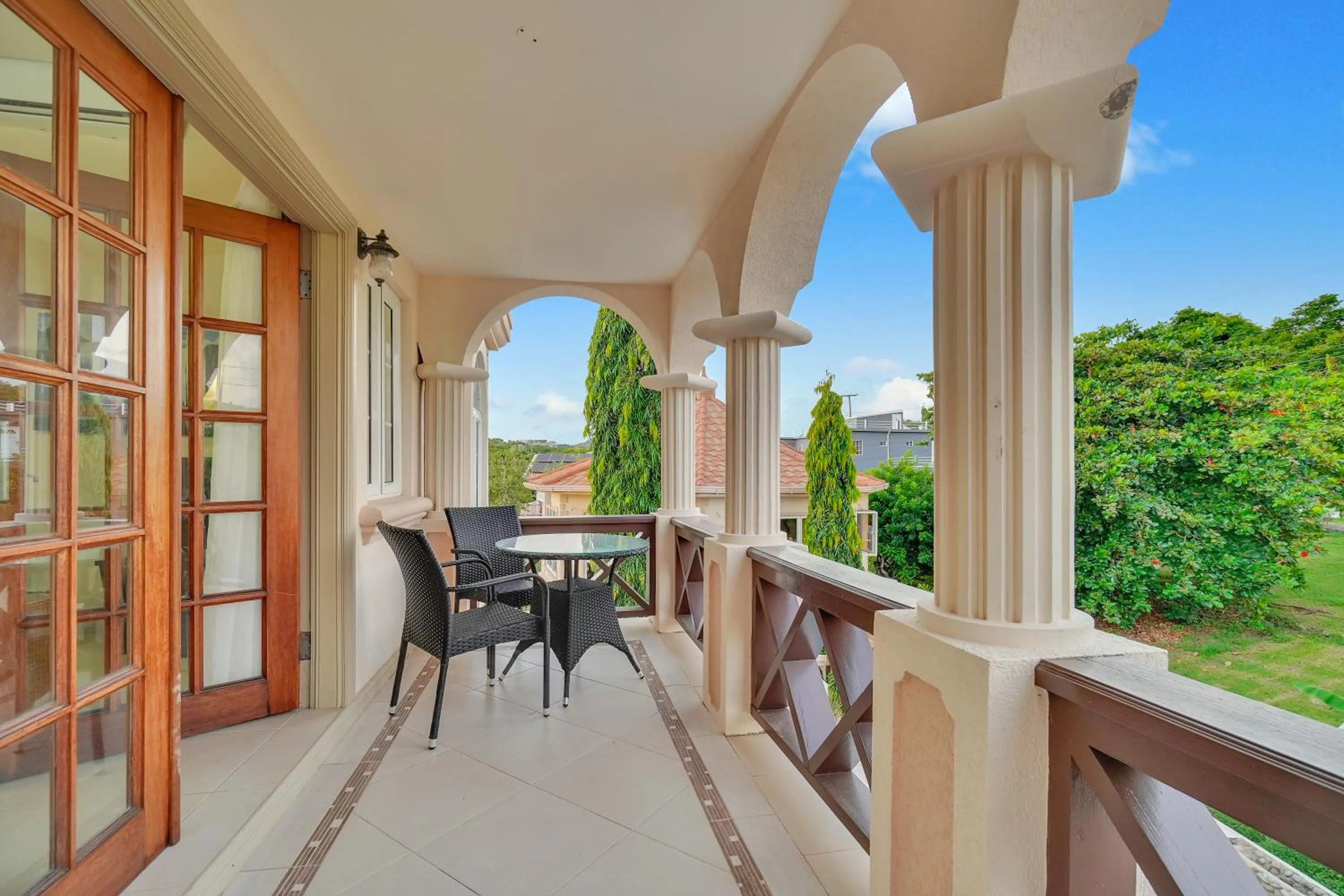 Patio in Mandela Court Suites Grenada
