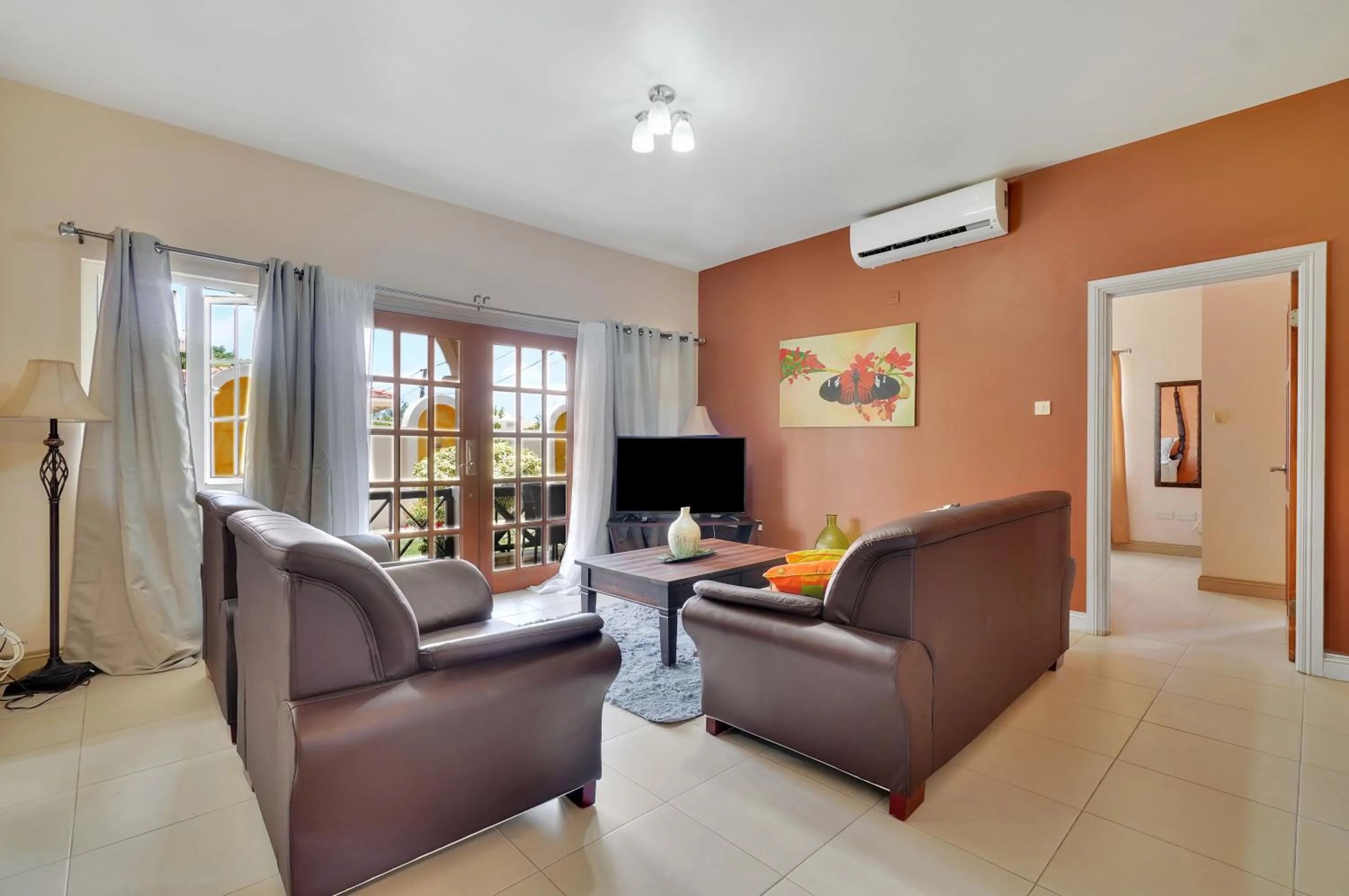 Living room in Mandela Court Suites Grenada