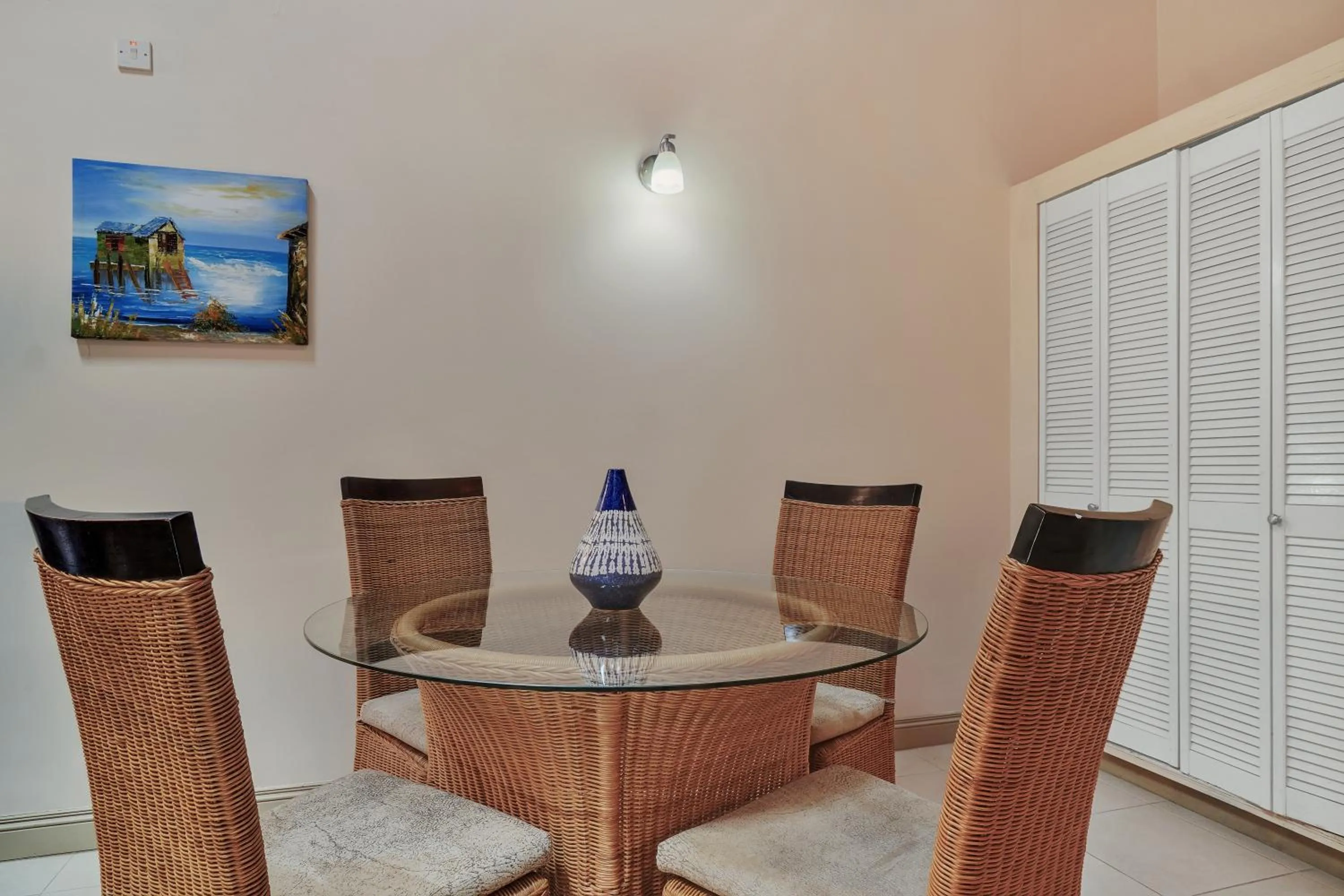 Seating area in Mandela Court Suites Grenada