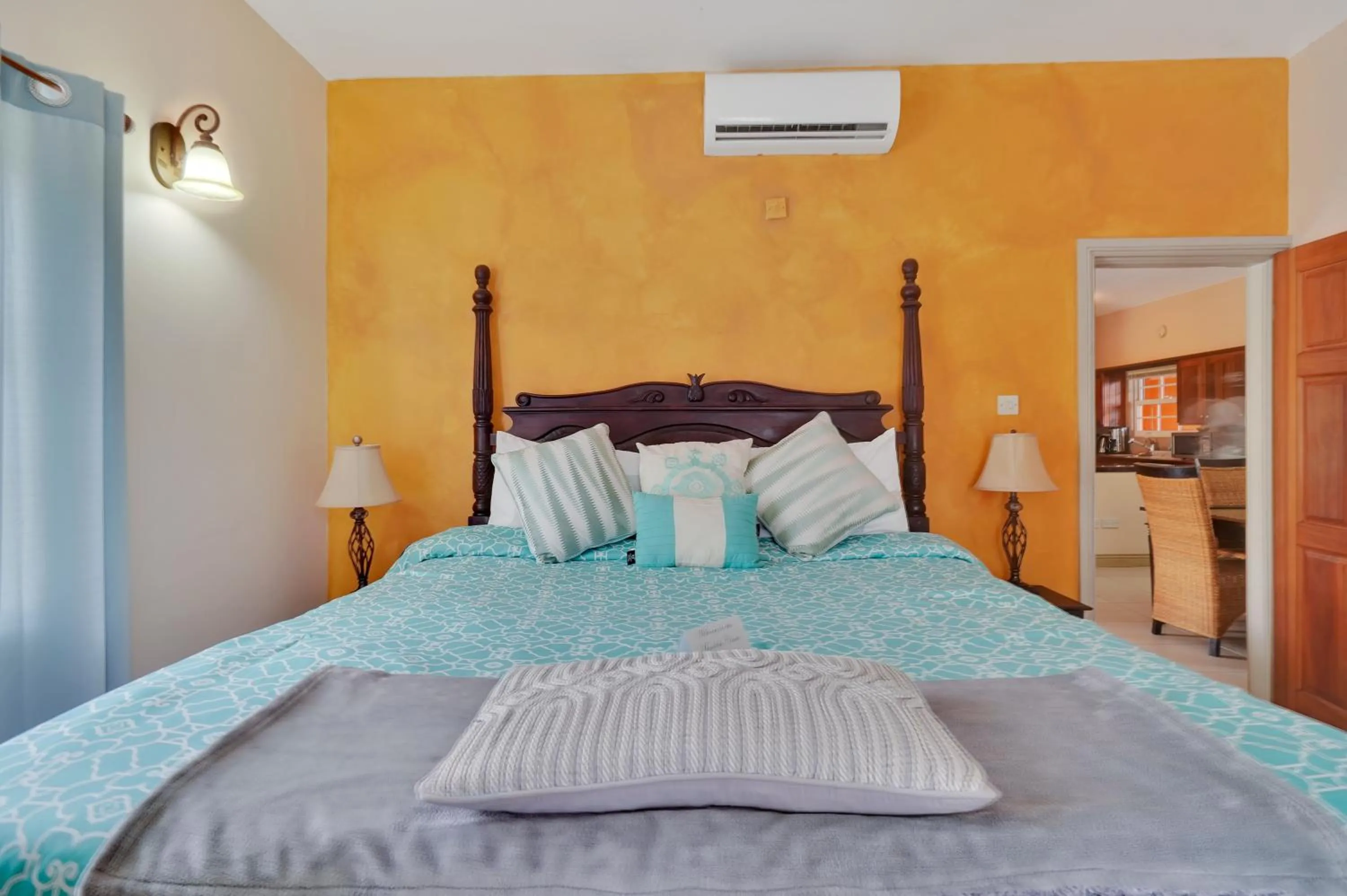 Bed in Mandela Court Suites Grenada