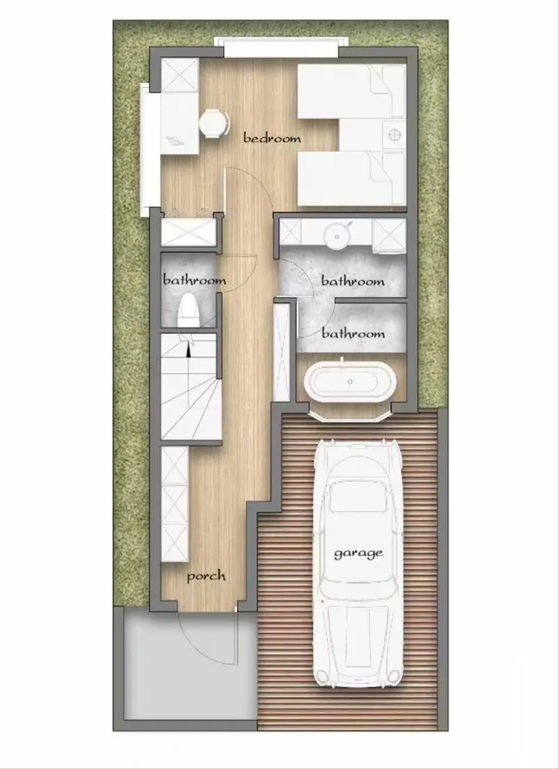 Floor plan in F1-Upmarket Huose in Shinjuku