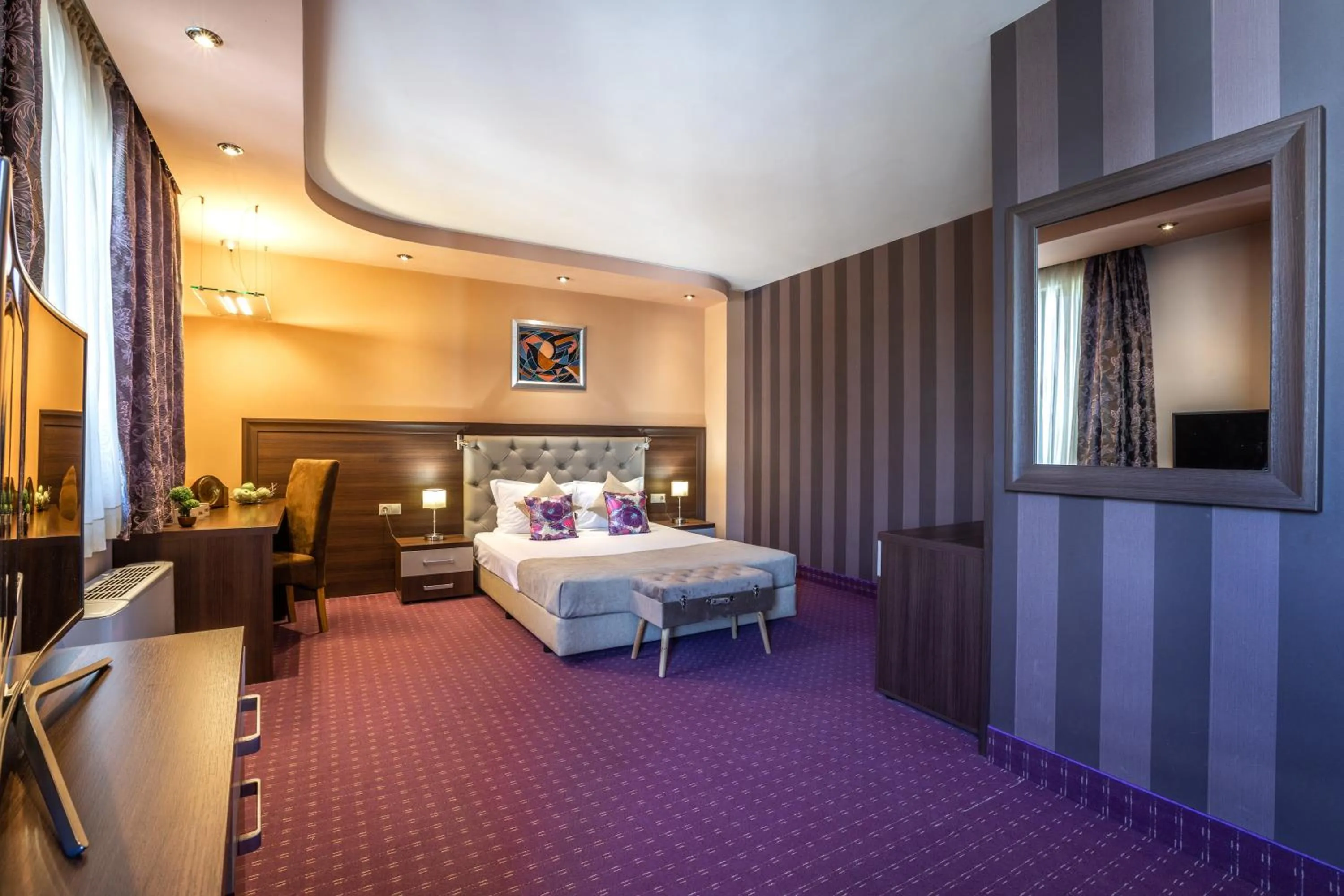 Photo of the whole room, Bed in Business Hotel Plovdiv - Central Location