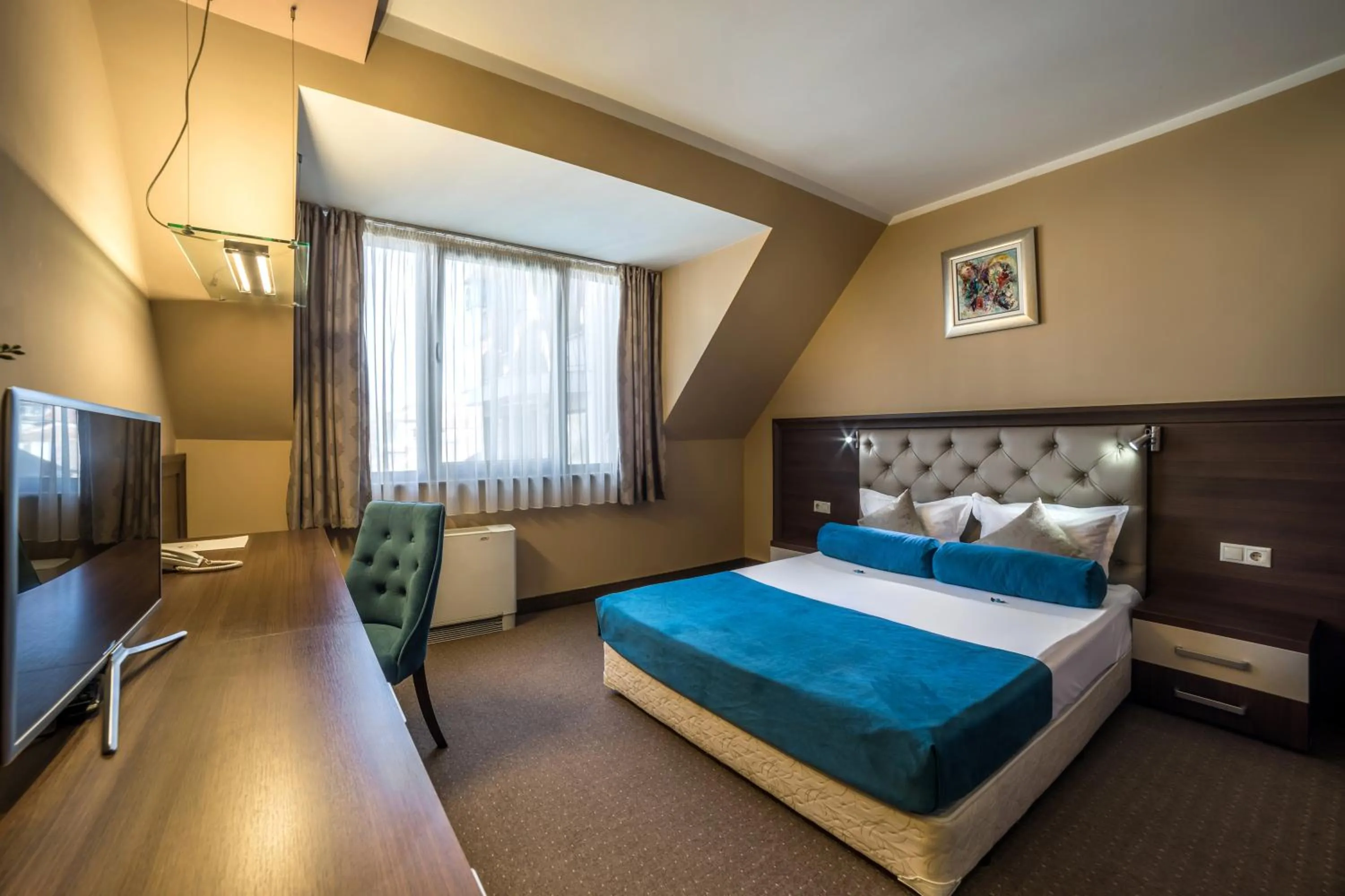 Bedroom, Bed in Business Hotel Plovdiv - Central Location