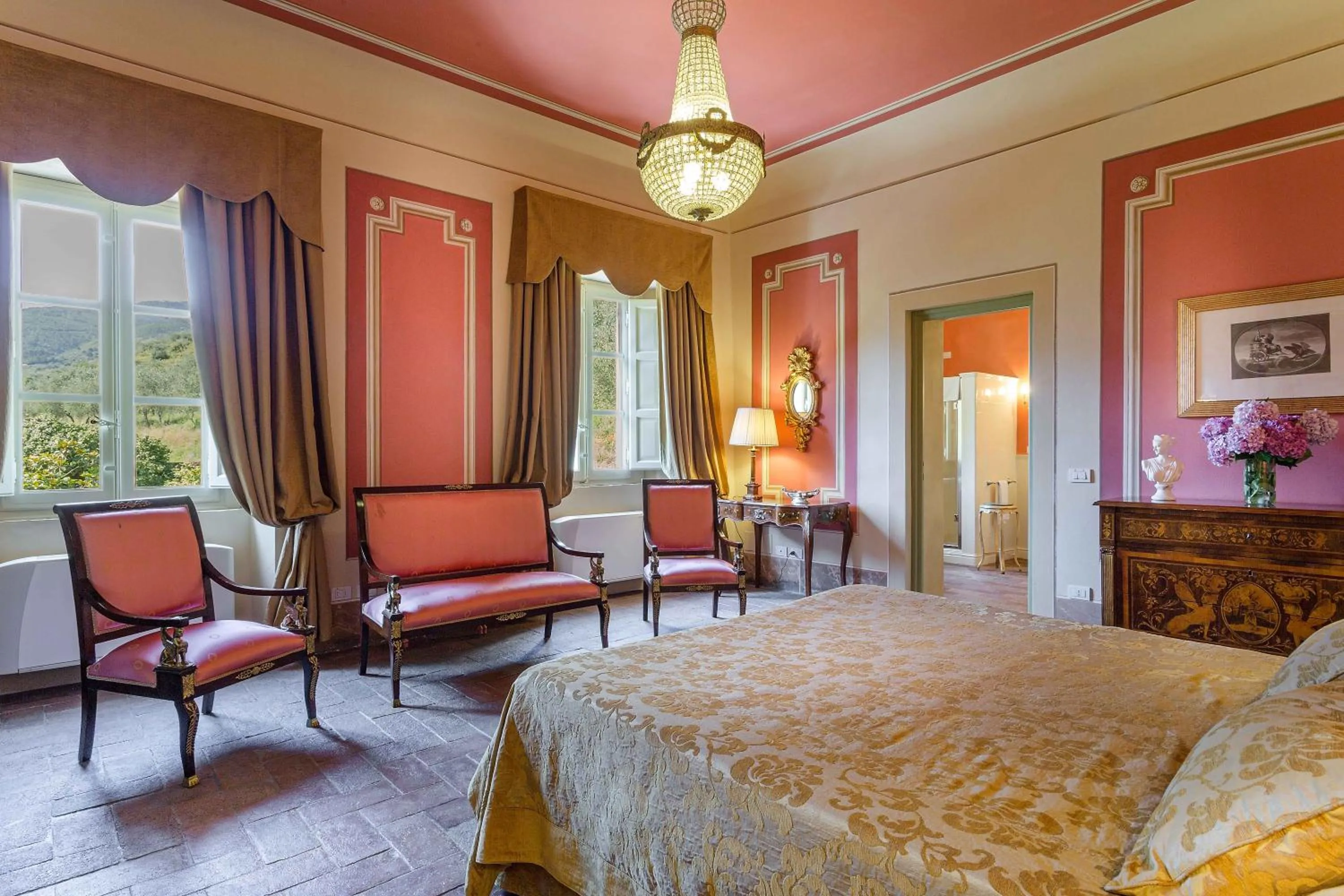 Bedroom, Bed in Coselli's luxury Villas