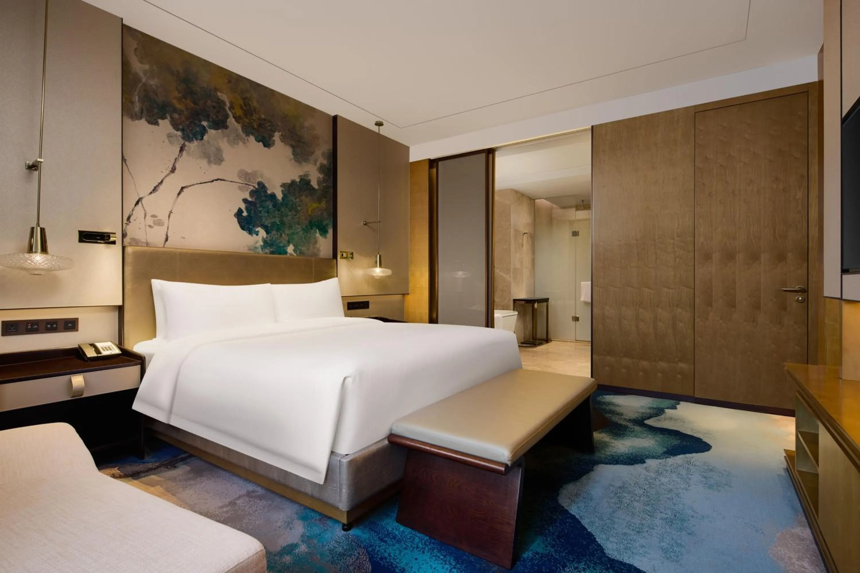 Bedroom, Bed in Grand New Century Hotel, Hangzhou Boao, A Tribute Portfolio Hotel