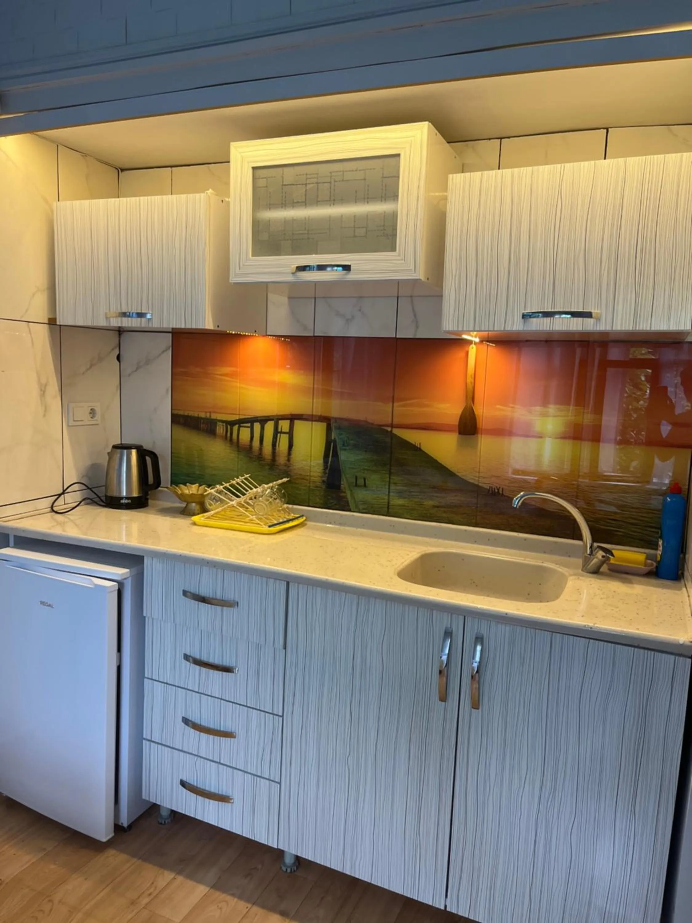 Kitchen or kitchenette in Erkal Pension