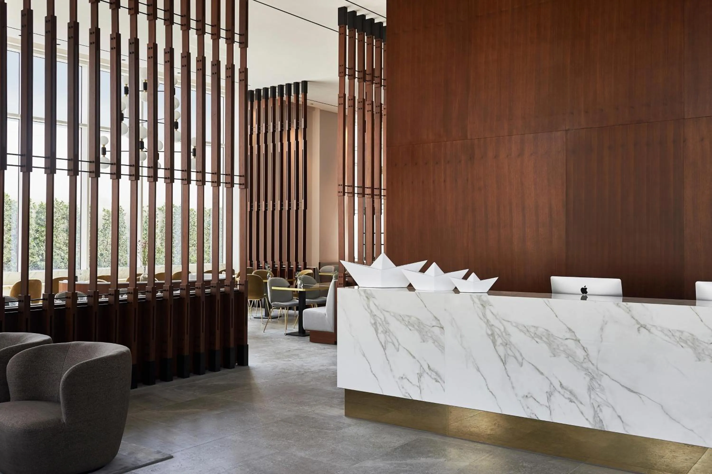 Lobby or reception in FORM Hotel Al Jaddaf, Dubai, a Member of Design Hotels