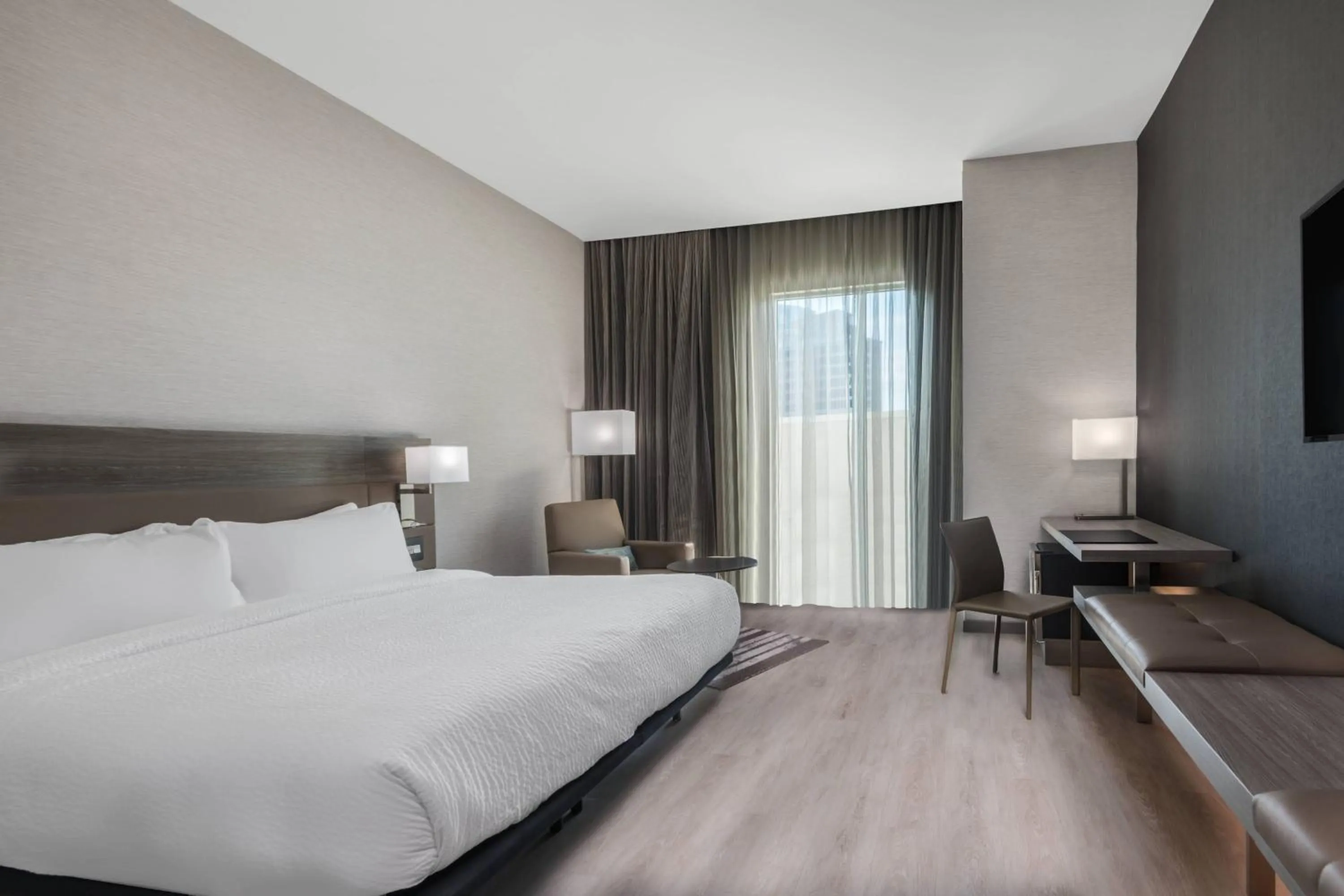 Photo of the whole room, Bed in AC Hotel by Marriott Charlotte City Center