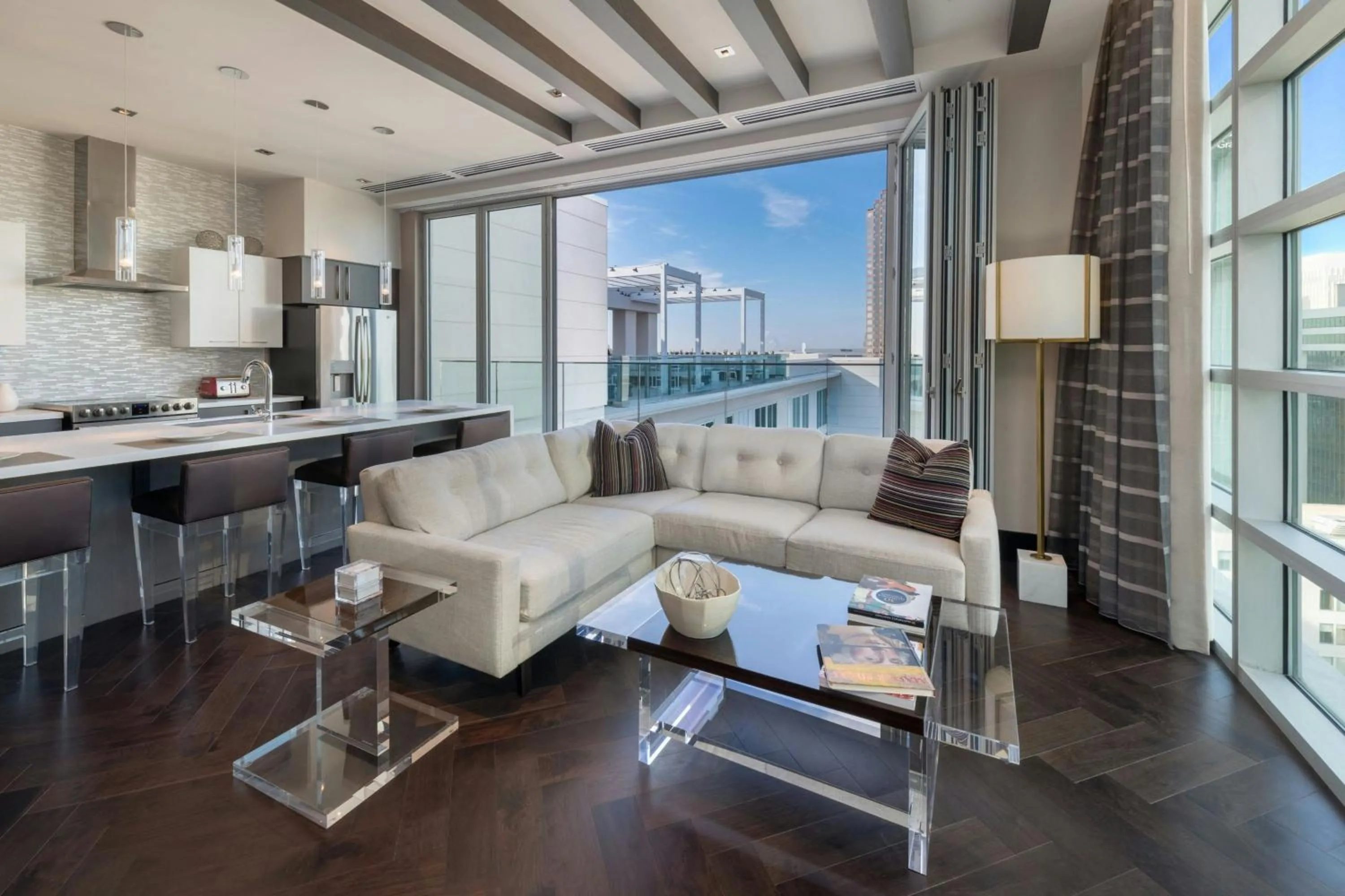 Living room in AC Hotel by Marriott Charlotte City Center