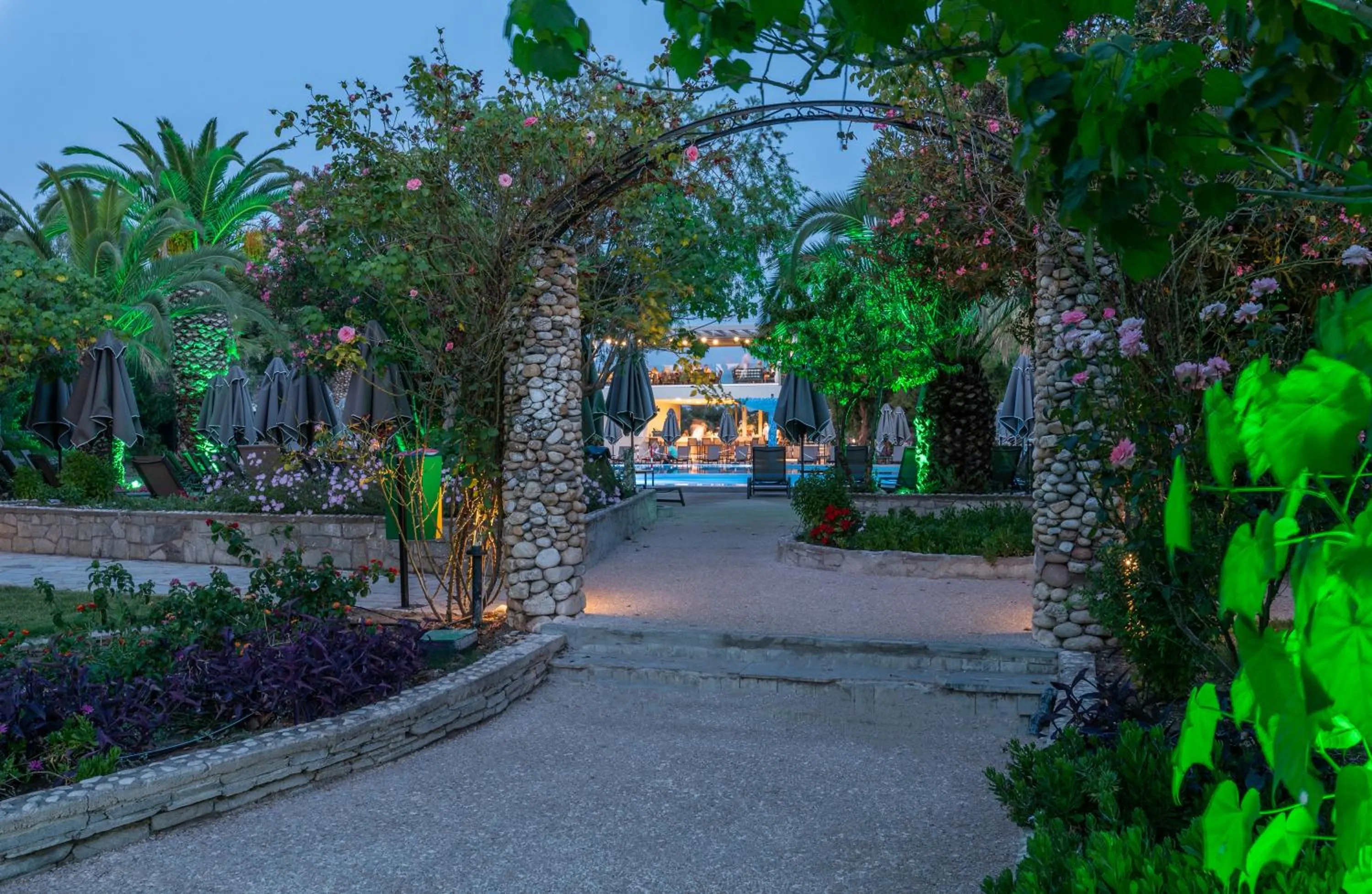 Garden in Poseidon Hotel Sea Resort
