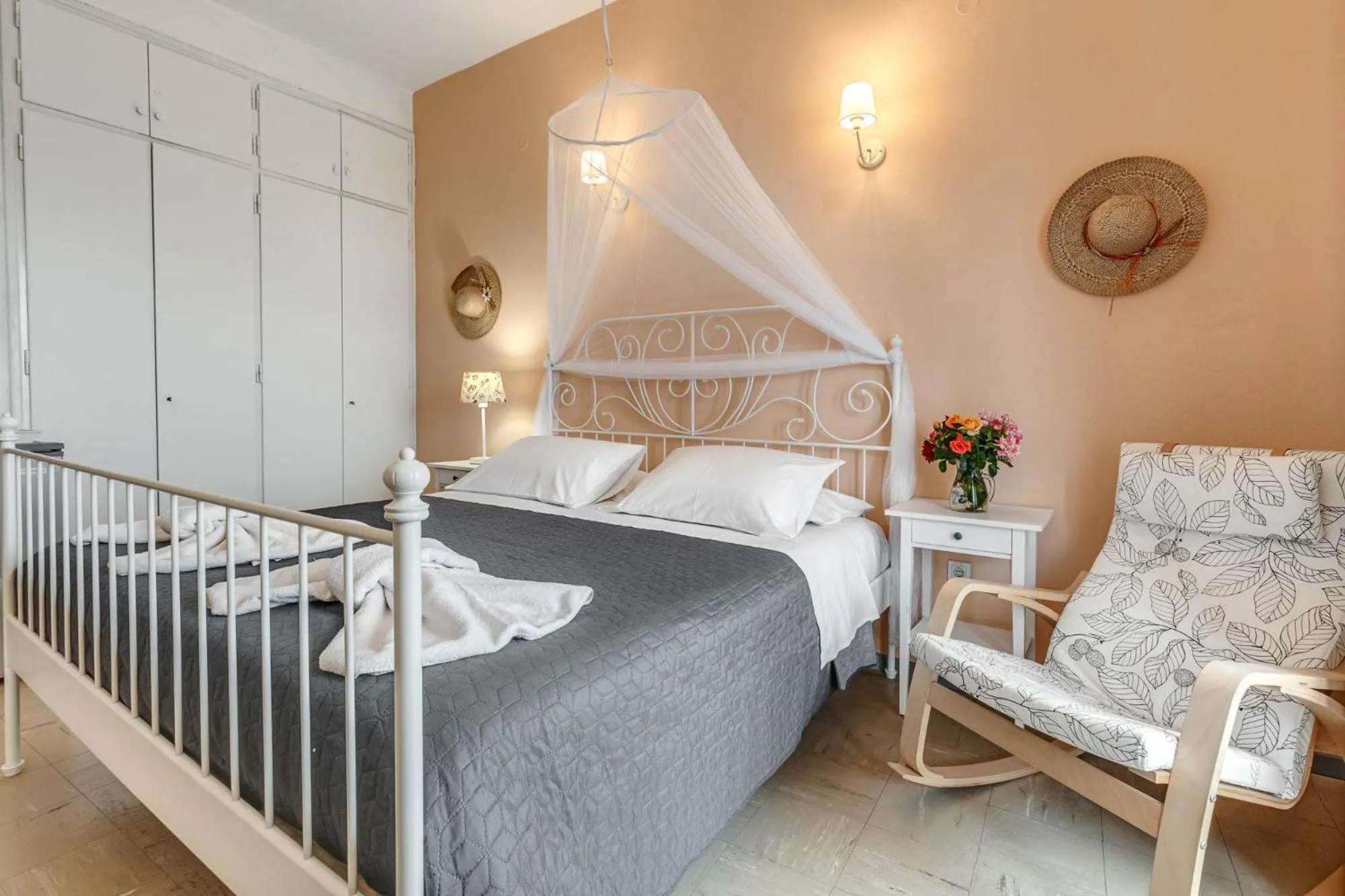 Bed in Eros Beach Hotel