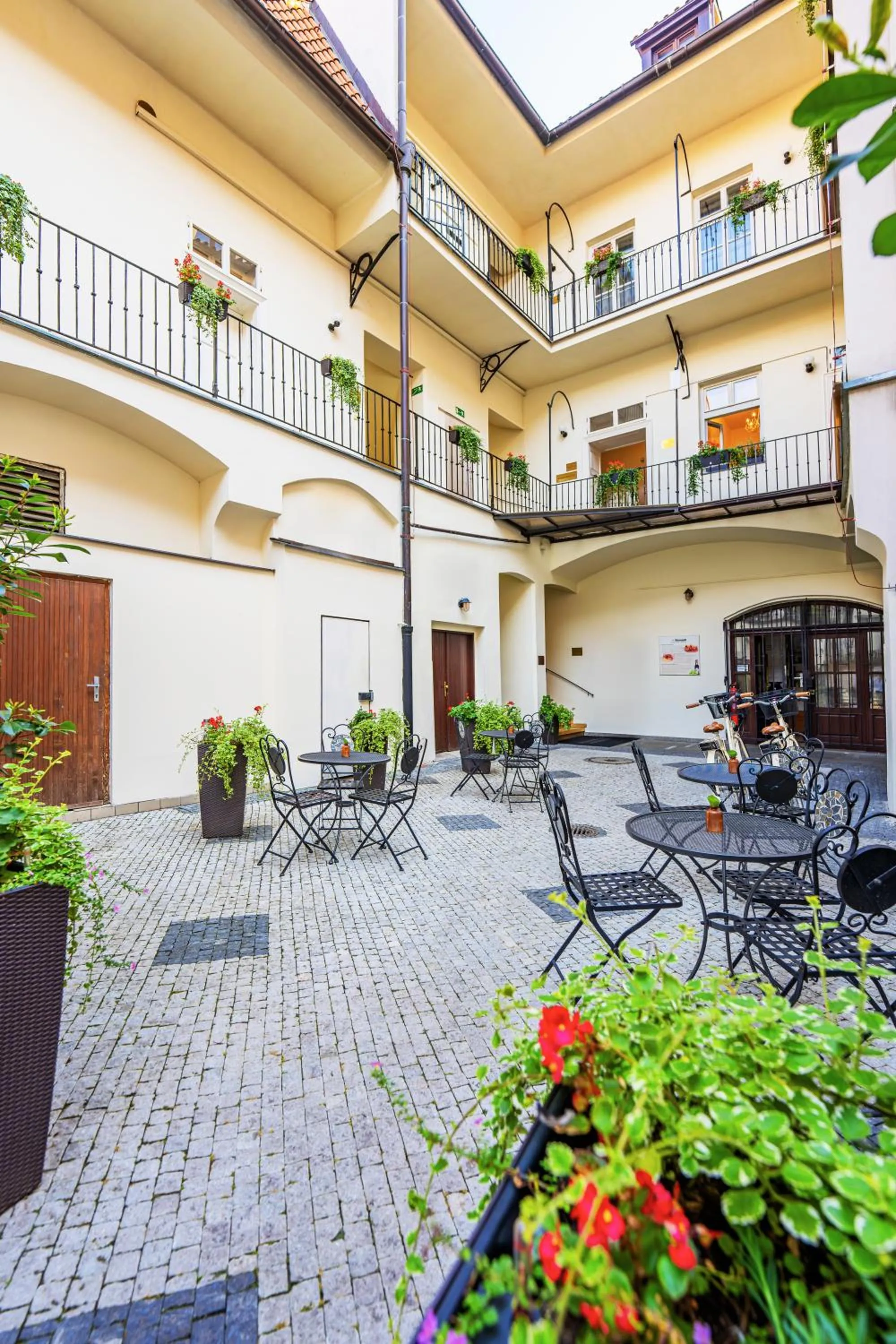 Patio in Josephine Old Town Square Hotel - Czech Leading Hotels