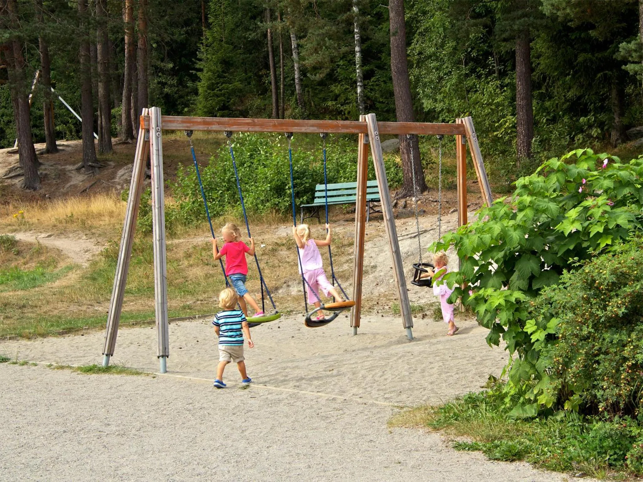 Children play ground in Gaffelbyn - Sundsvalls Vandrarhem
