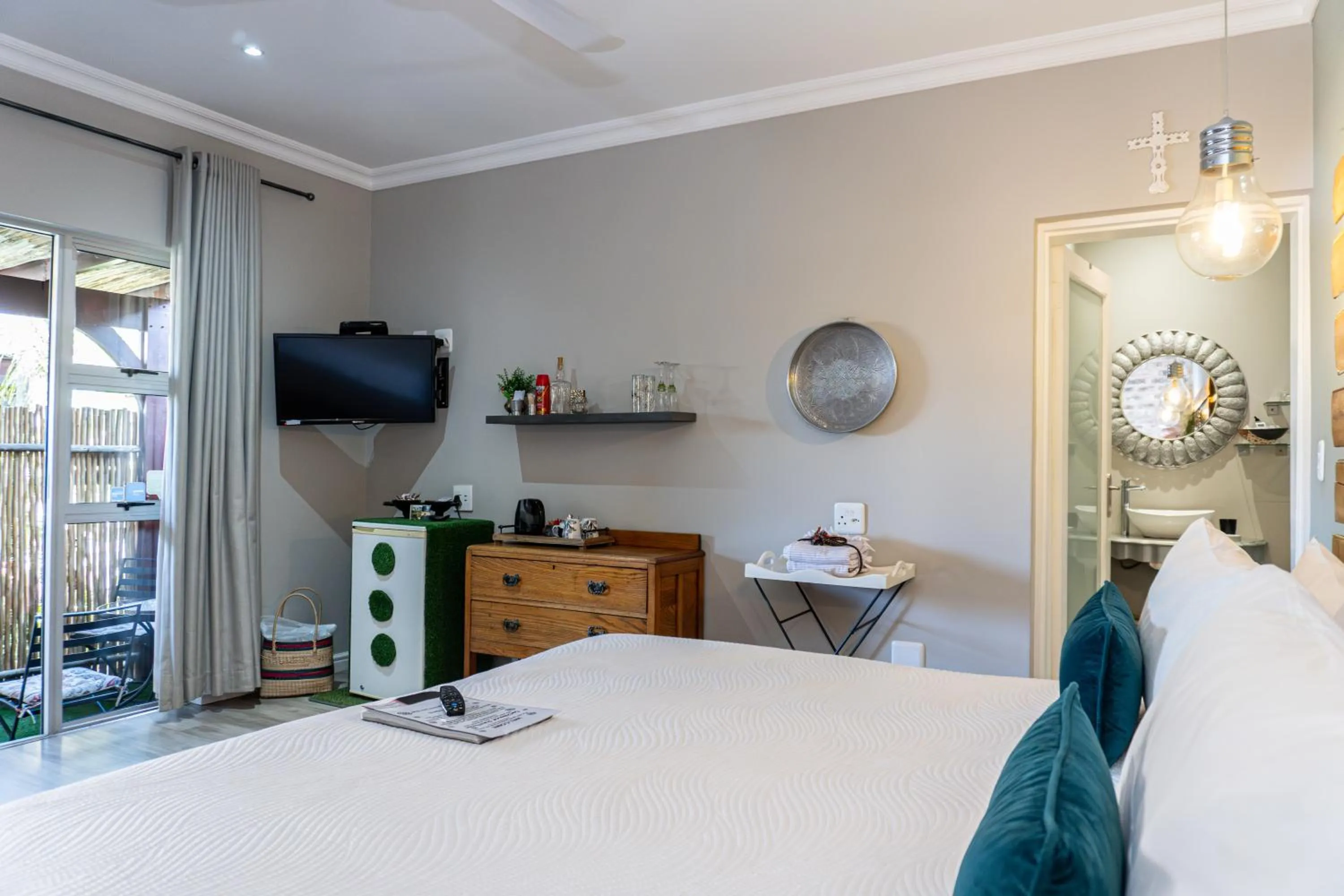 Bed in Earthbound Guest House