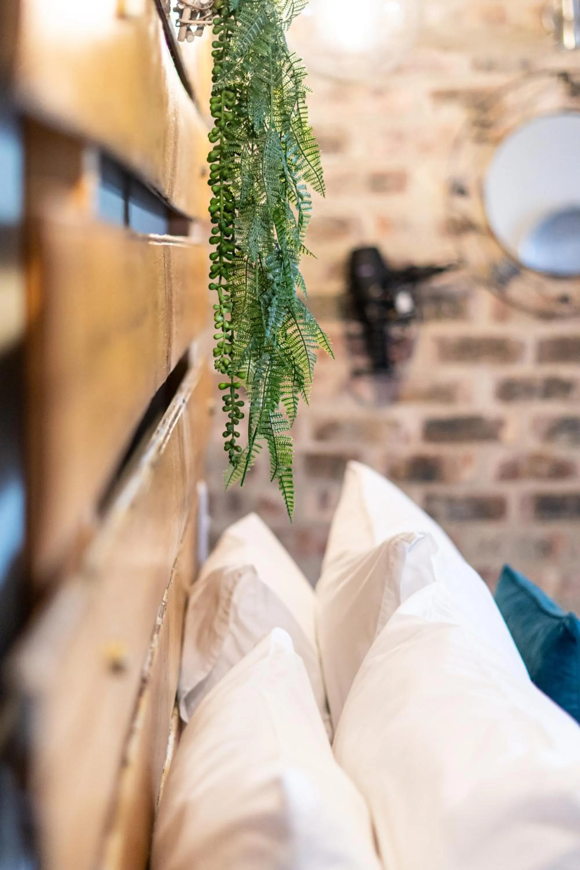 Decorative detail, Bed in Earthbound Guest House