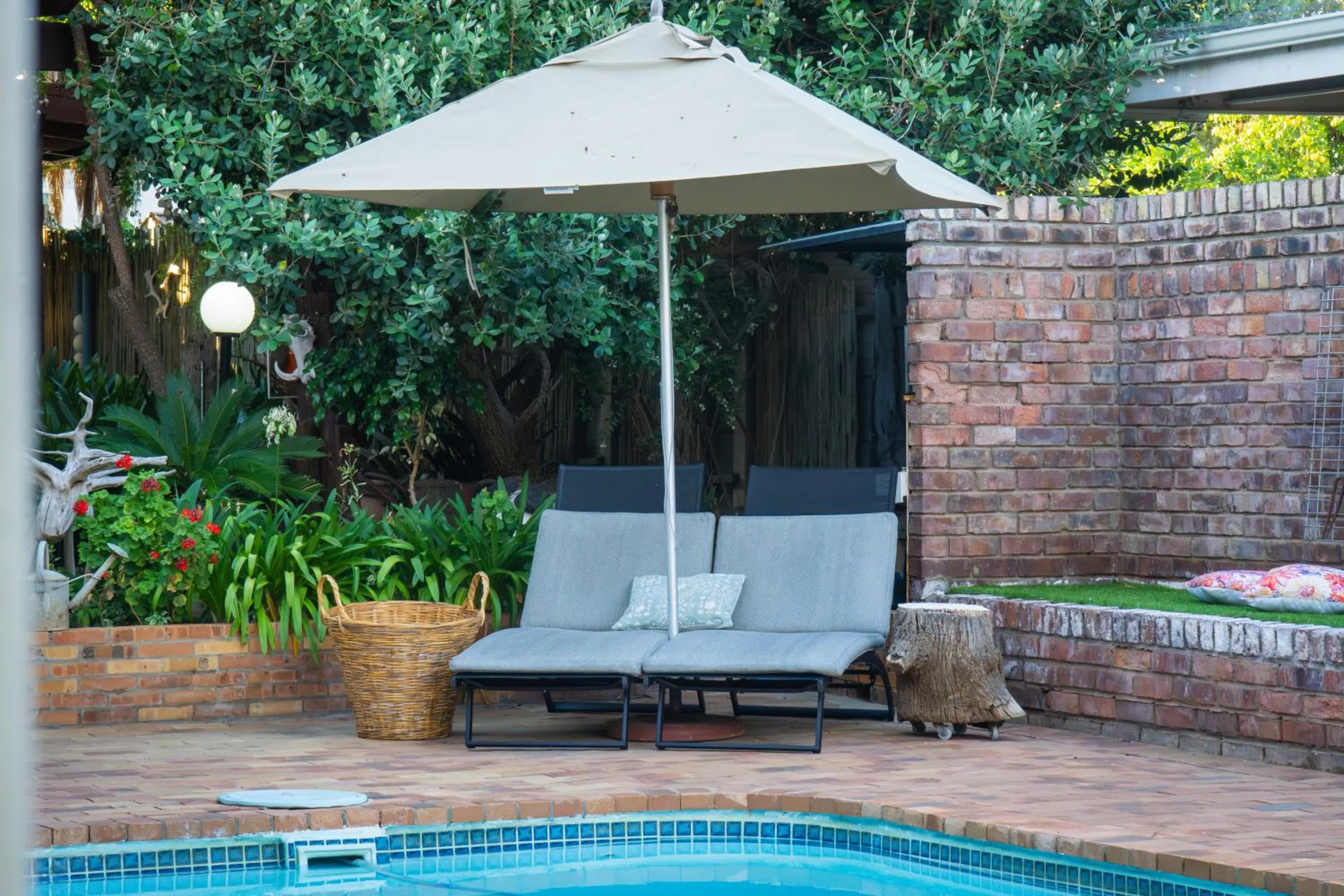 sunbed in Earthbound Guest House