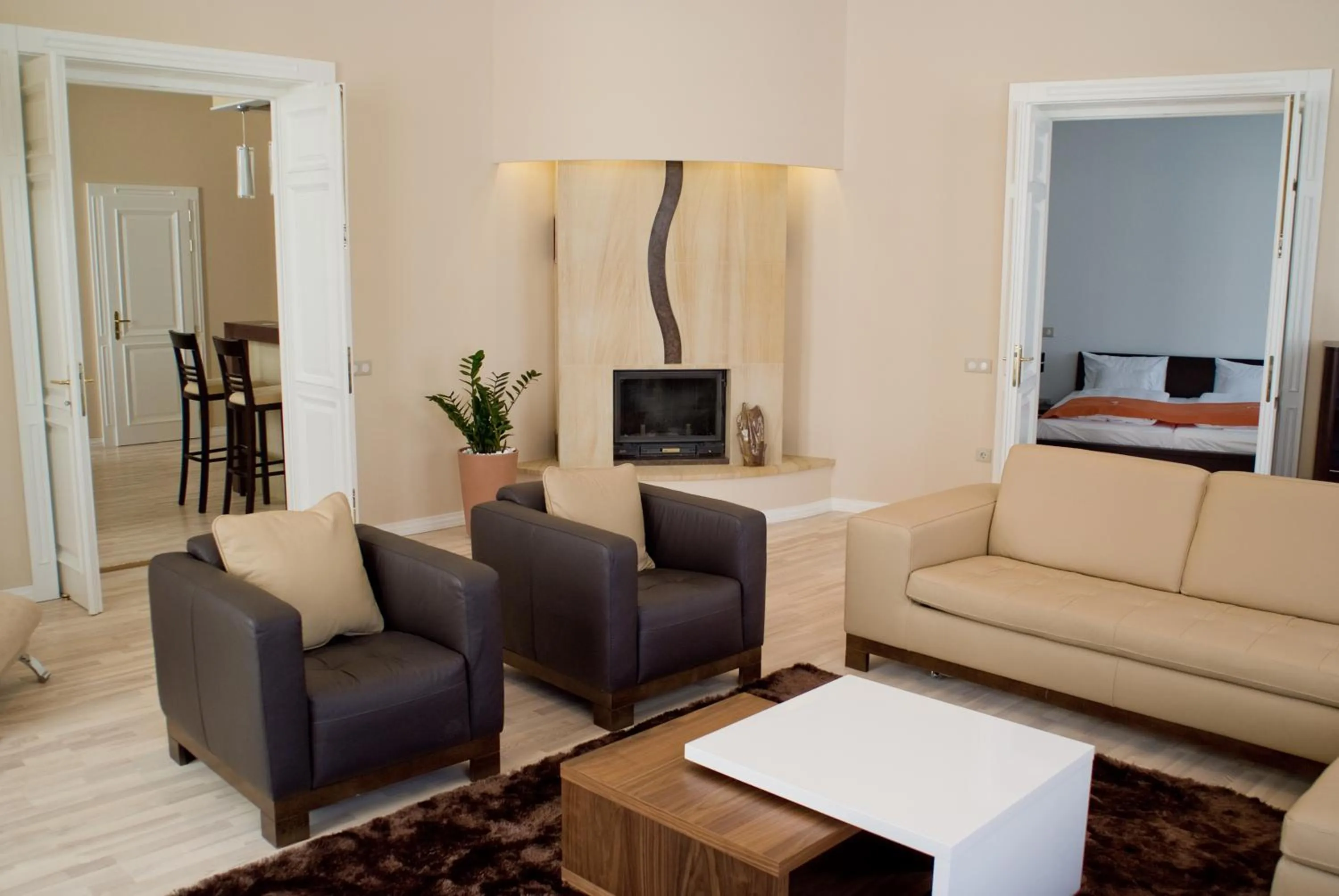 Seating area in Soleil Apartman Szeged