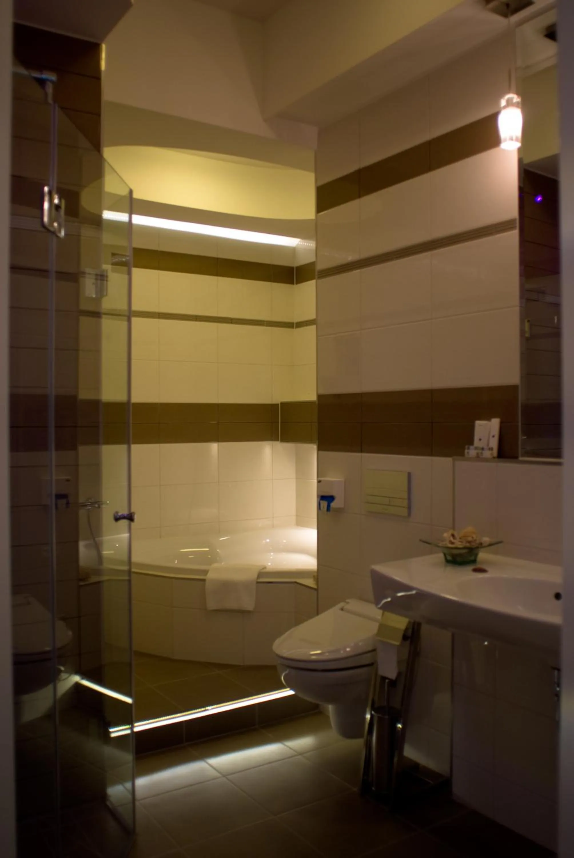 Bathroom in Soleil Apartman Szeged